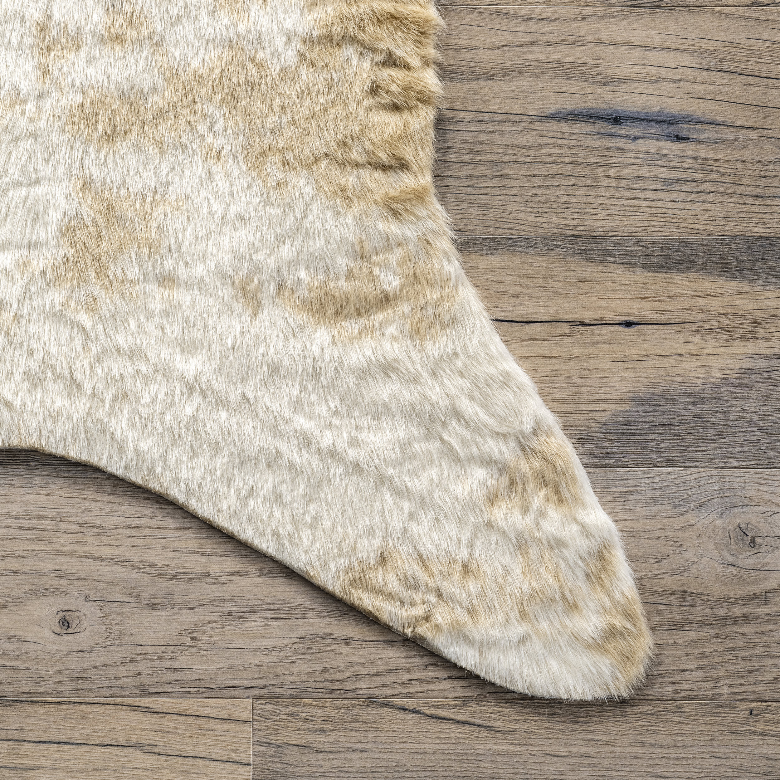 Zahara Faux Cowhide Washable Rug | Off White - Image 3