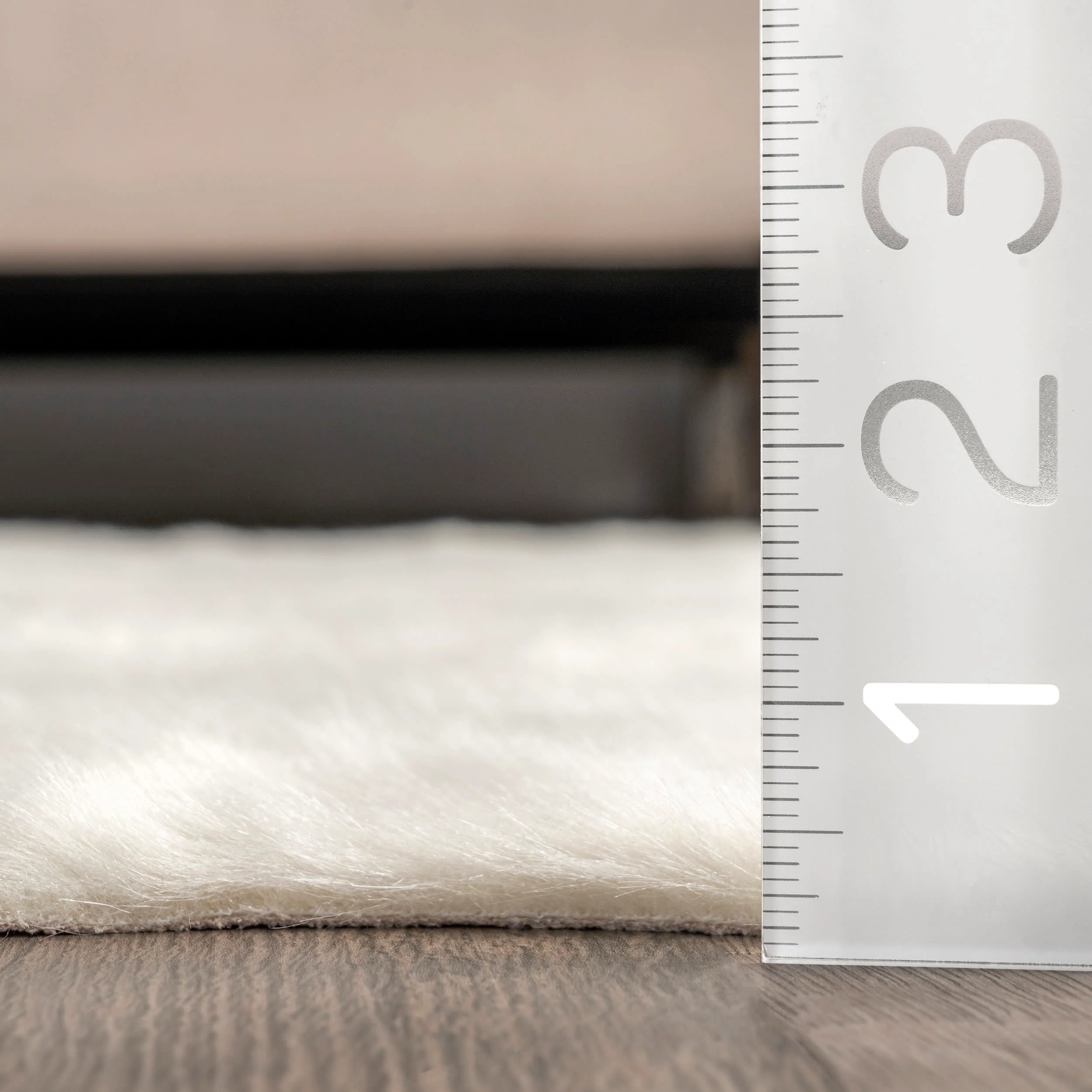 Zahara Faux Cowhide Washable Rug | Off White - Image 5