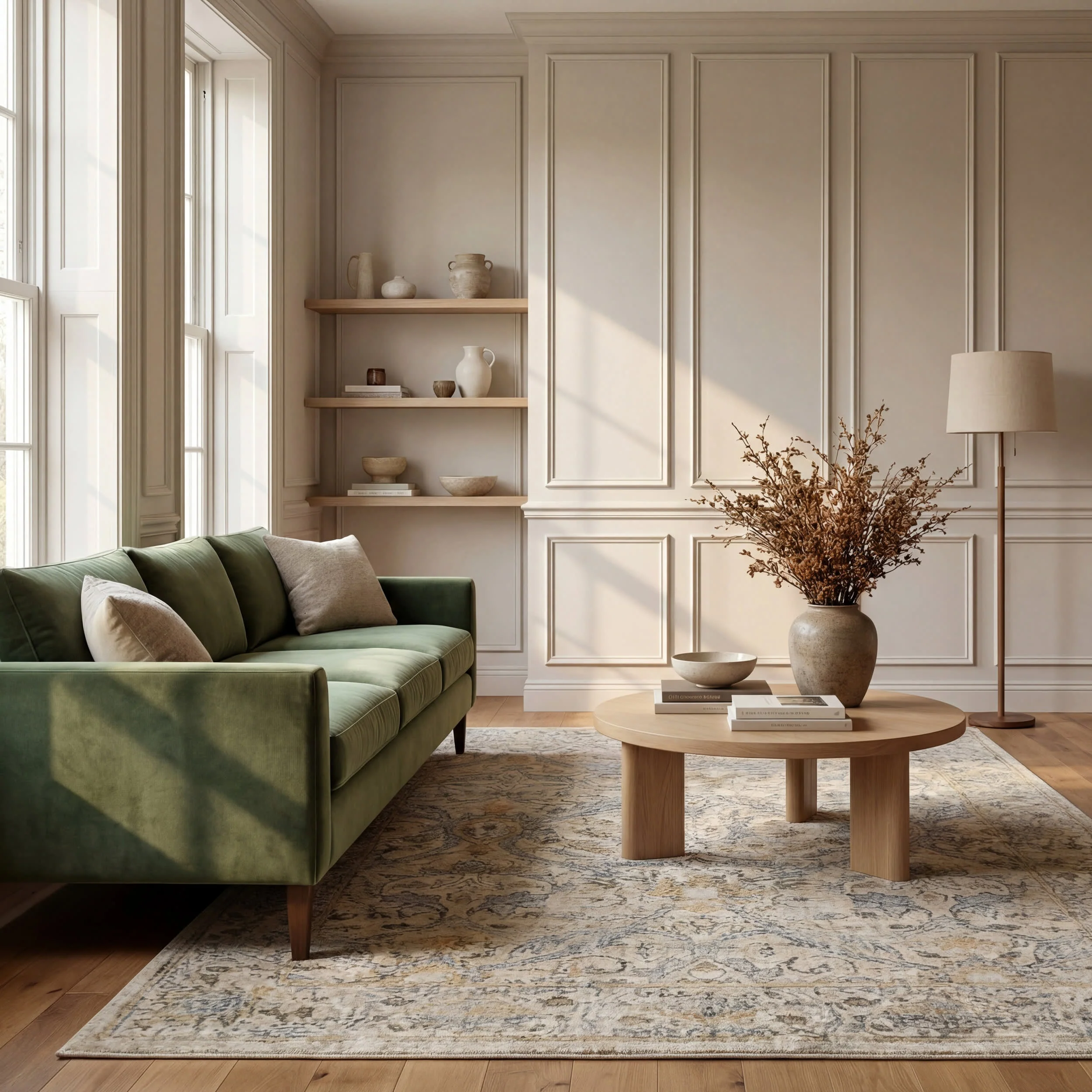 Zahlay Transitional Floral and Paisley Rug | Beige - Image 2