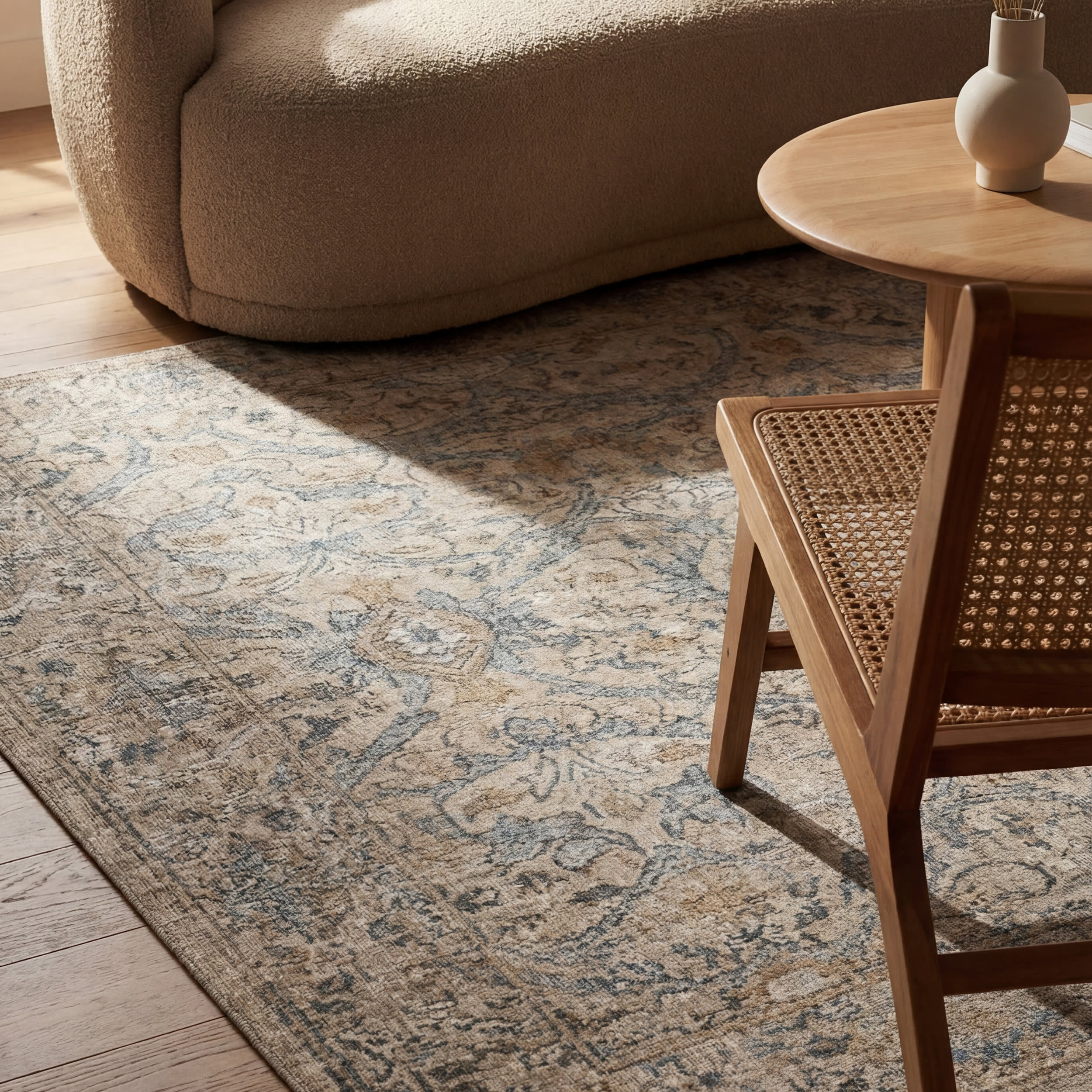 Zahlay Transitional Floral and Paisley Rug | Beige - Image 5