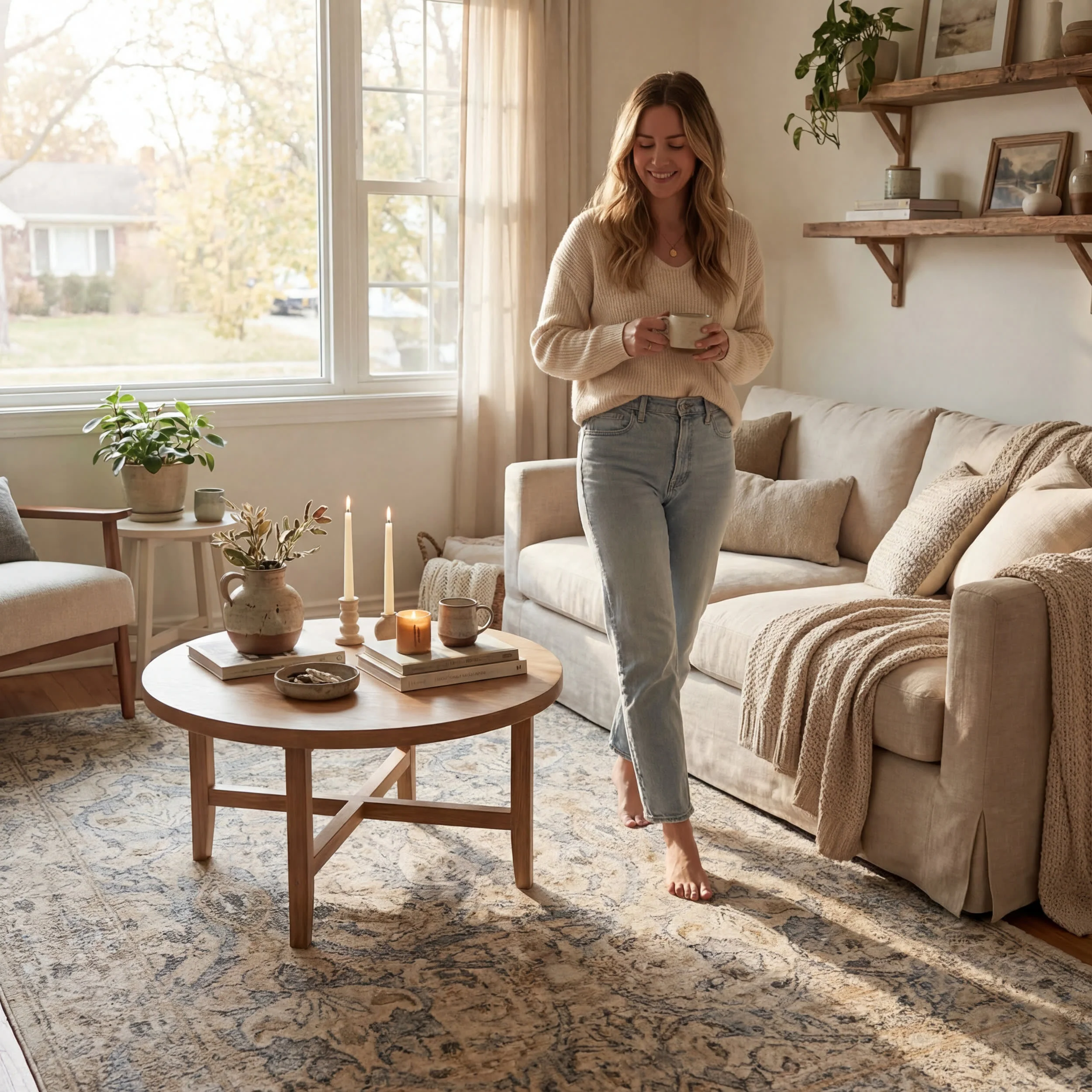 Zahlay Transitional Floral and Paisley Rug | Beige - Image 9