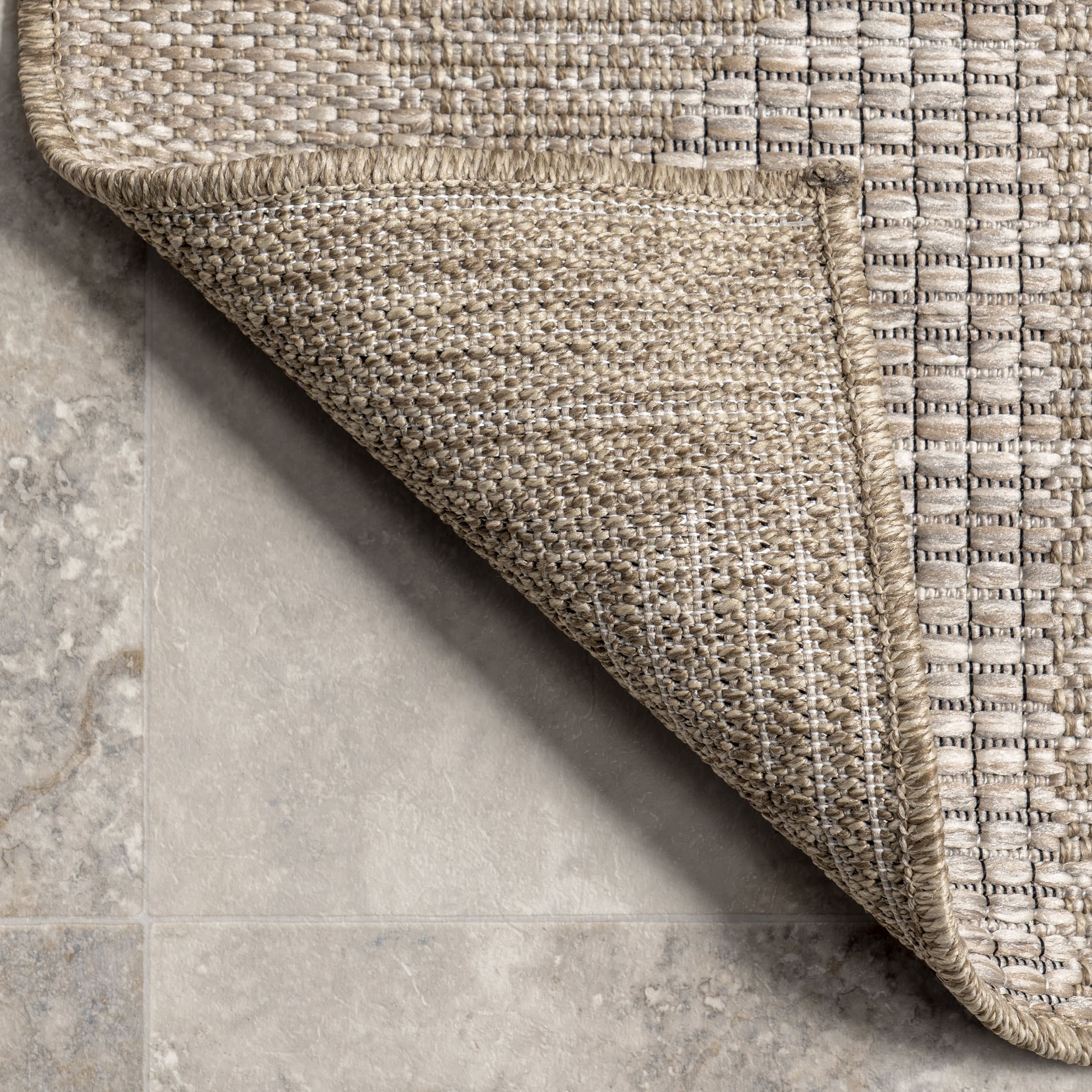 Zaneta Geometric Tiled Indoor/Outdoor Rug | Grey - Image 6