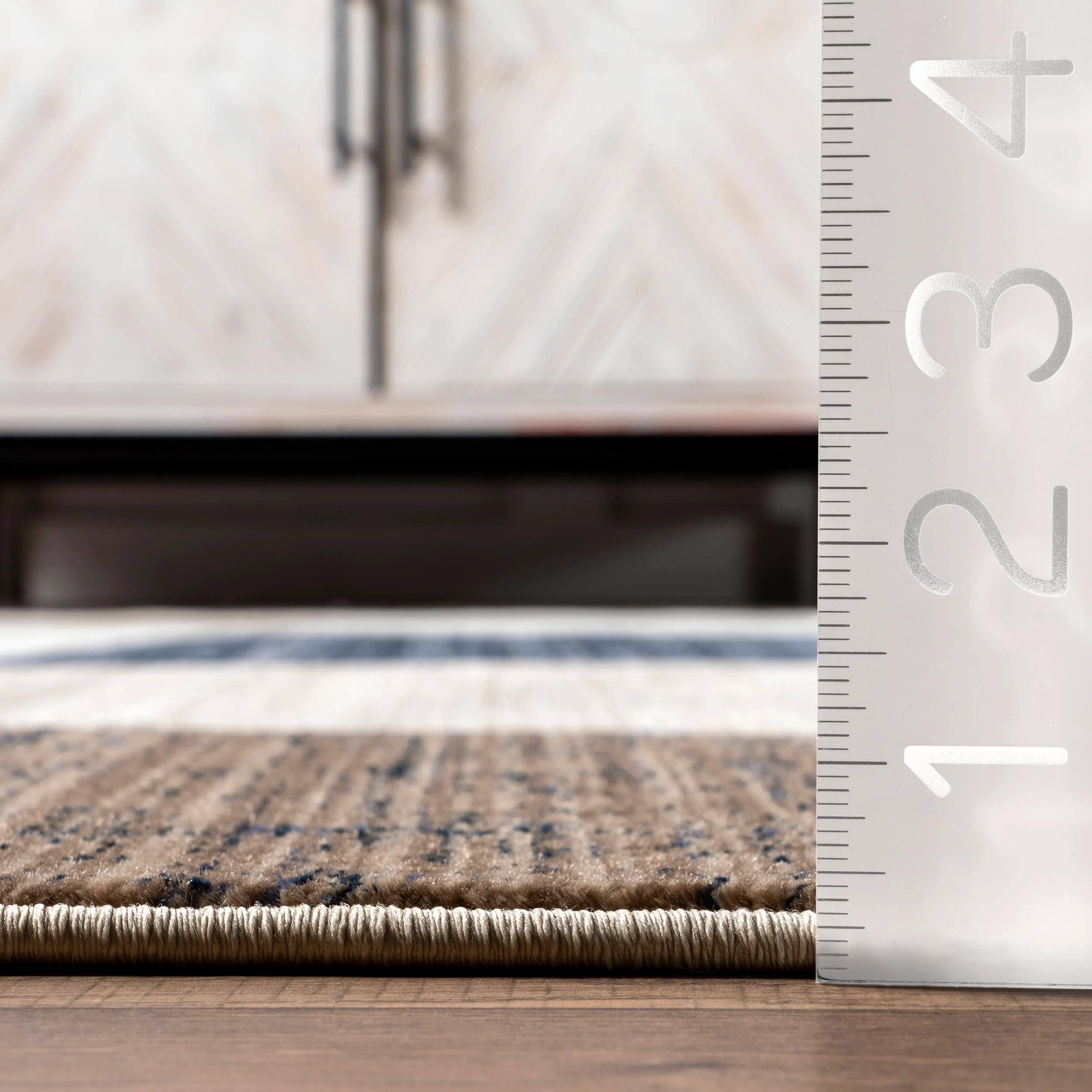 Zaniyah Abstract Checkered Rug | Neutral - Image 5