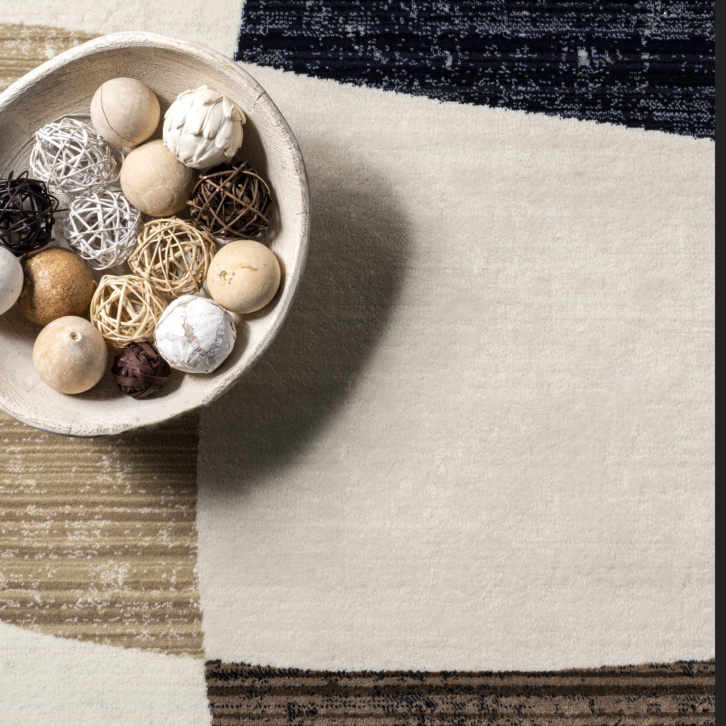 Zaniyah Abstract Checkered Rug | Neutral - Image 7