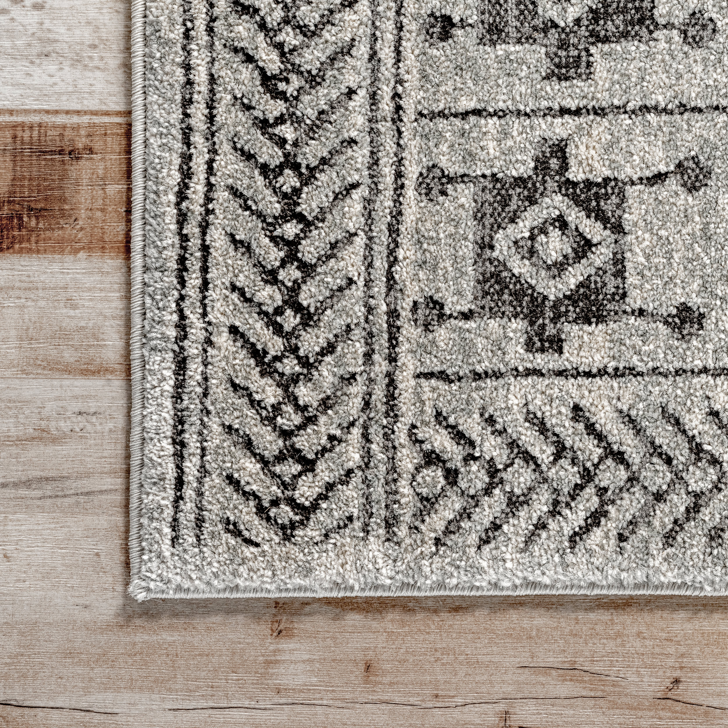 Zara Geometric Paneled Rug | Beige - Image 3
