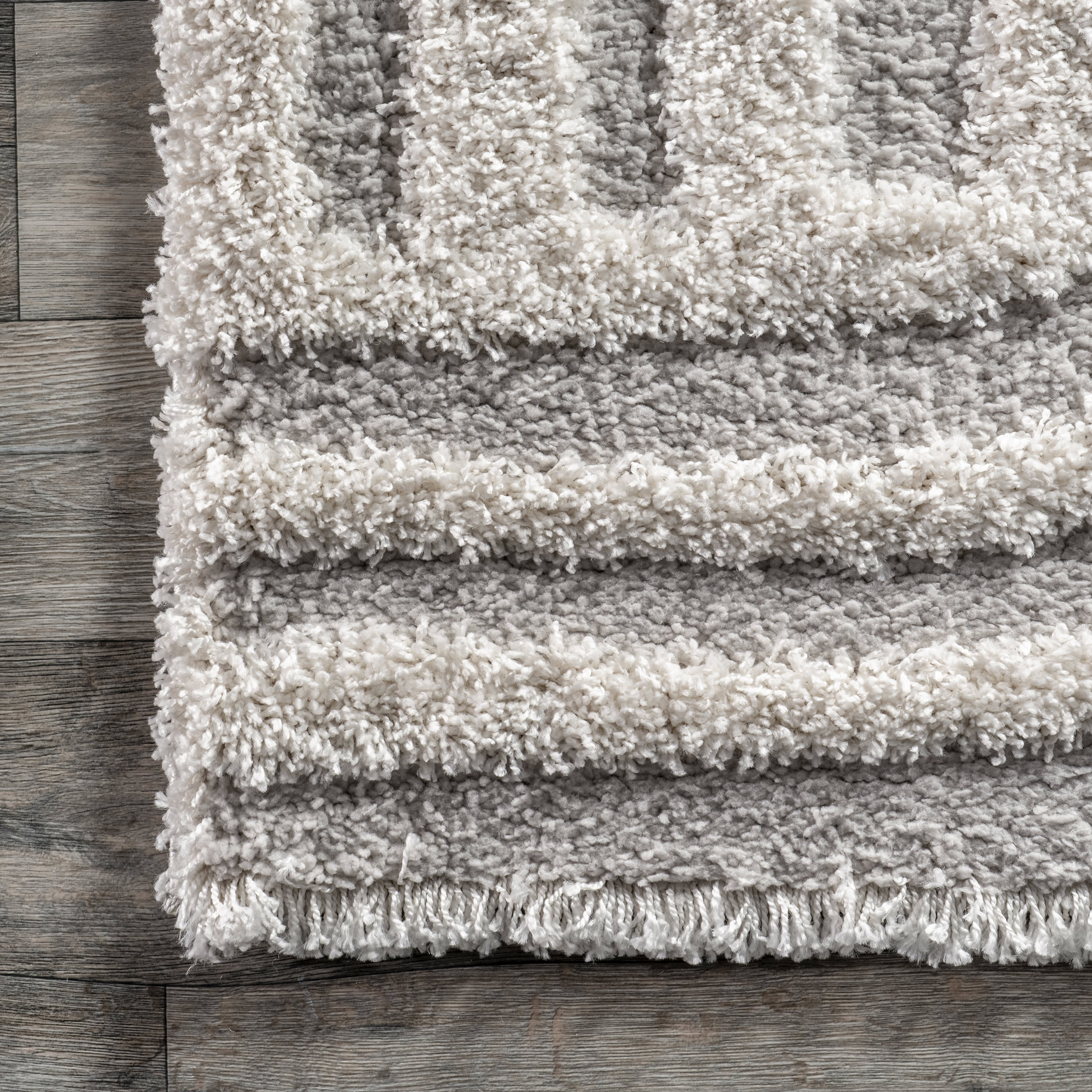 Zaylee Shag Waves Rug | Beige - Image 3
