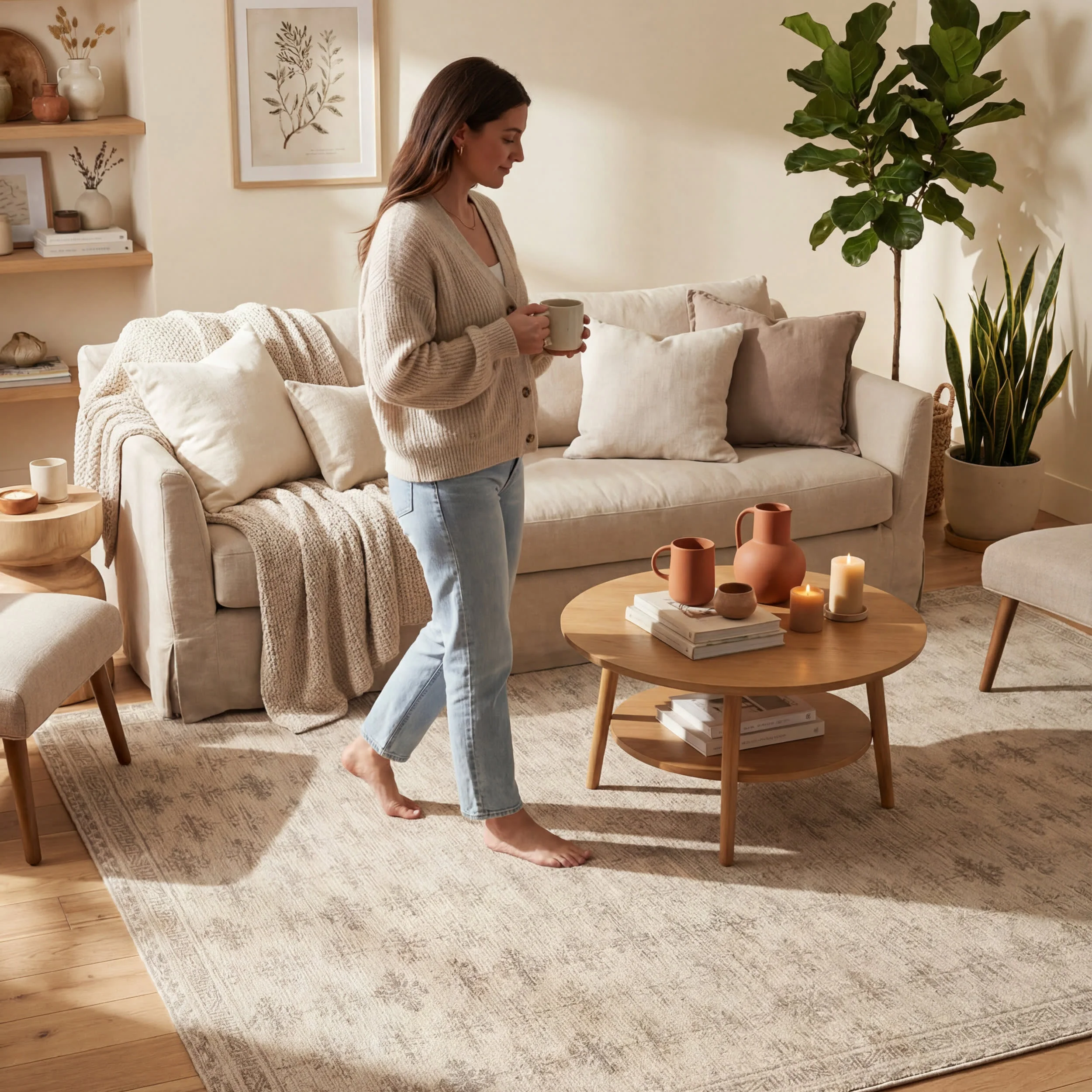 Zayna Traditional Bordered Washable Rug | Ivory - Image 9