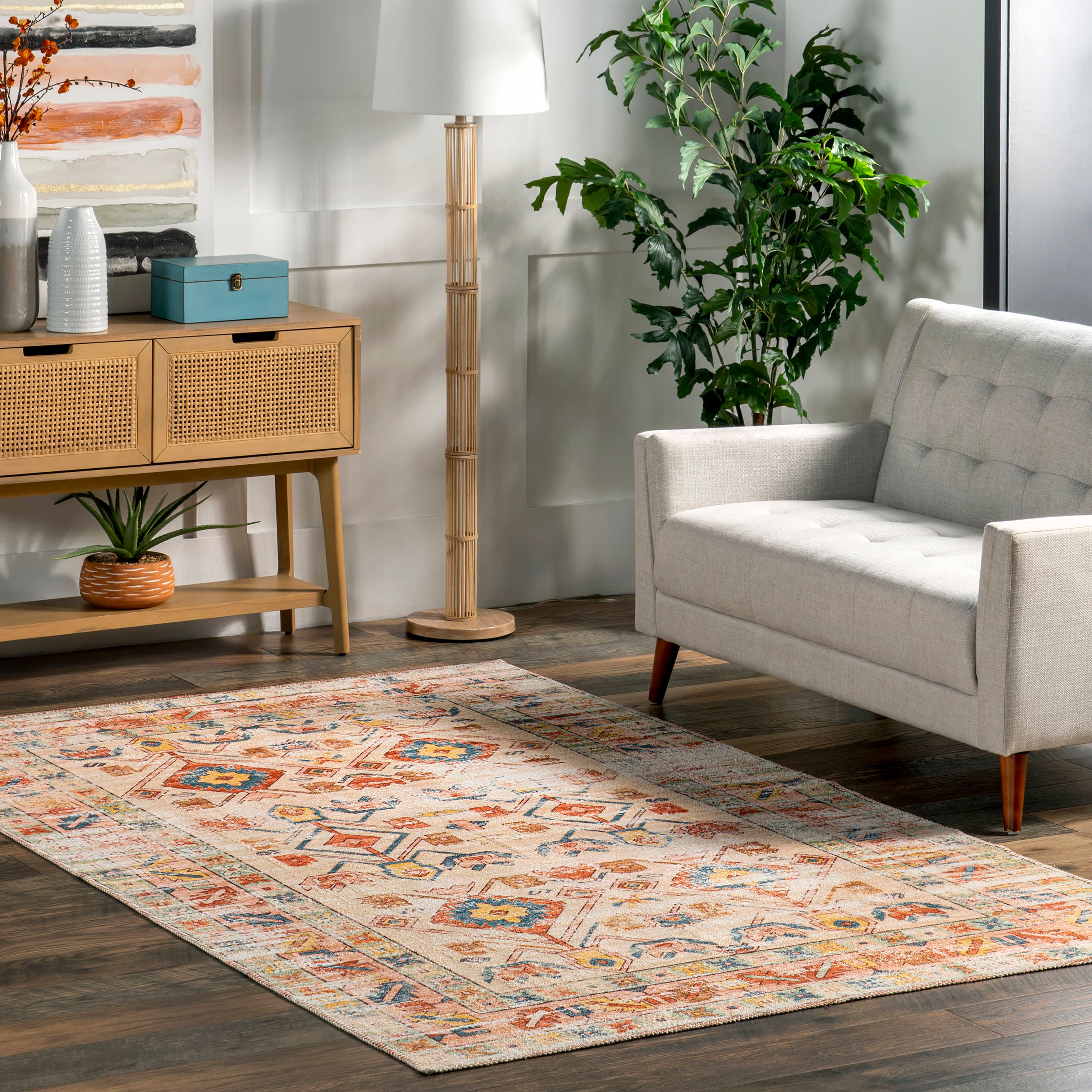 Zea Fading Classic Washable Rug | Multicolor - Image 2
