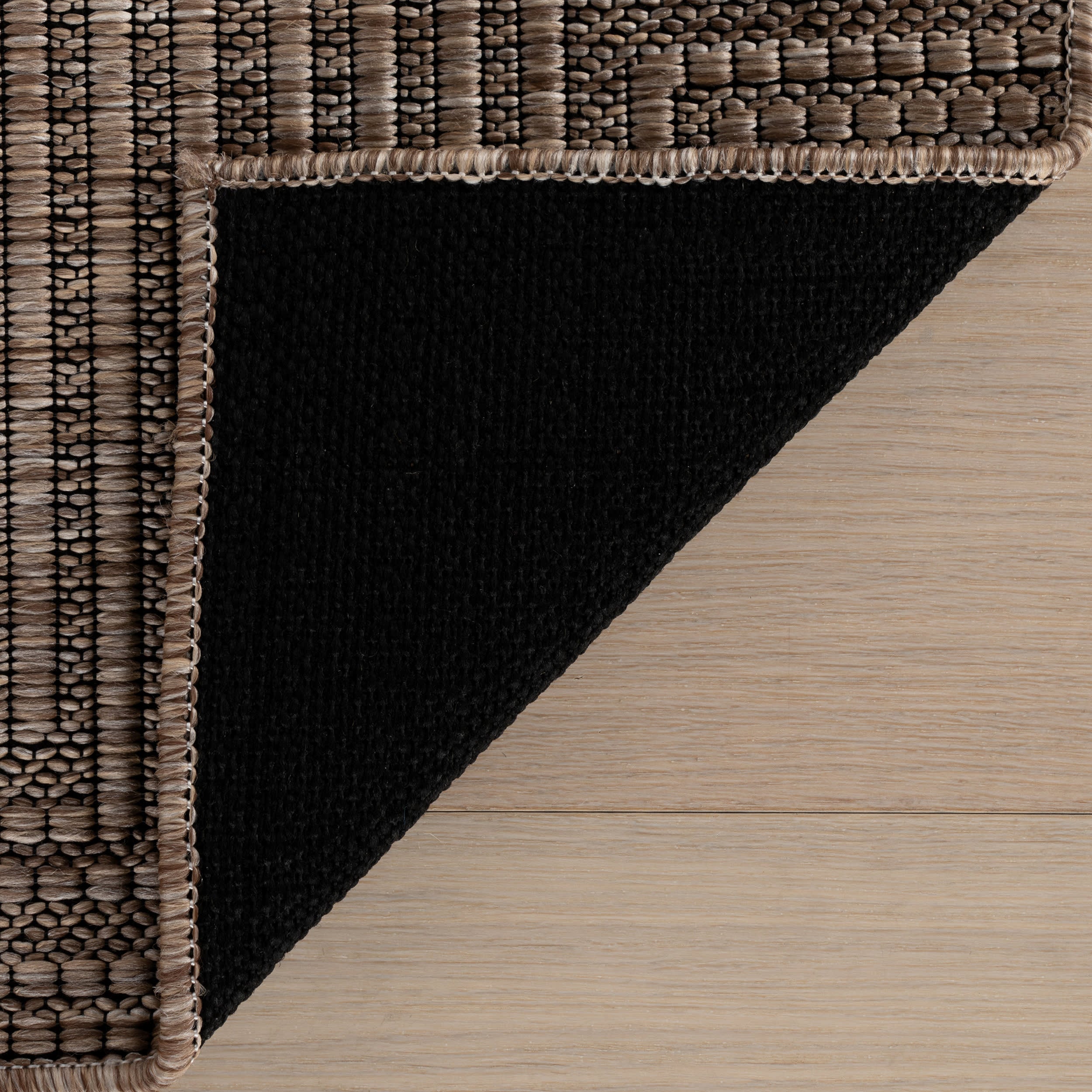 Zelai Modern Geometric Indoor/Outdoor Rug | Brown - Image 8