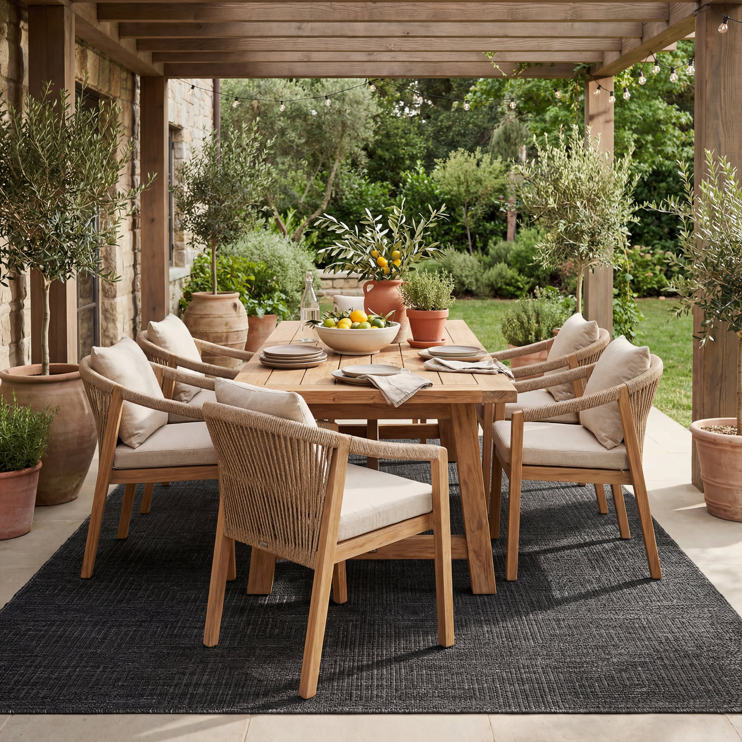 Zelai Modern Geometric Indoor/Outdoor Rug | Charcoal - Image 6