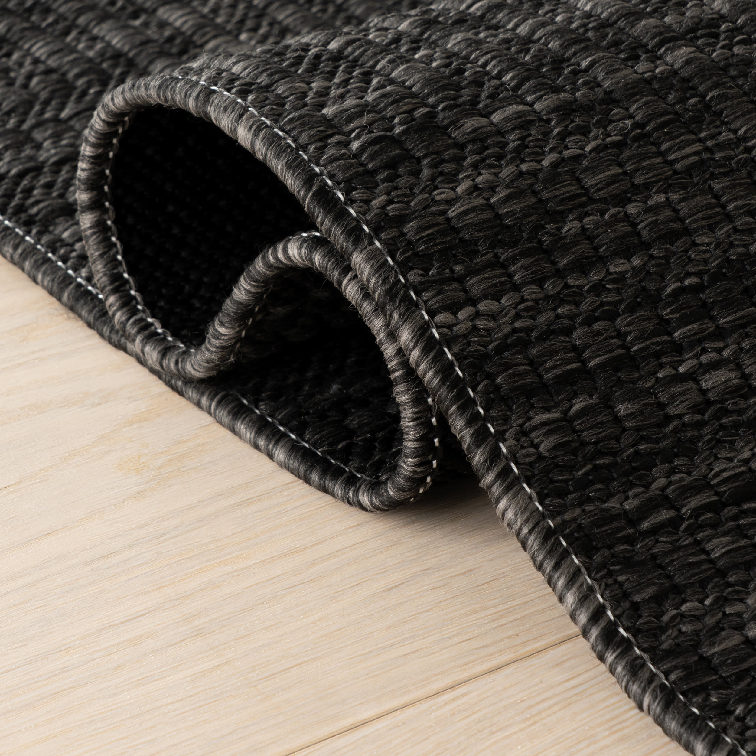 Zelai Modern Geometric Indoor/Outdoor Rug | Charcoal - Image 9