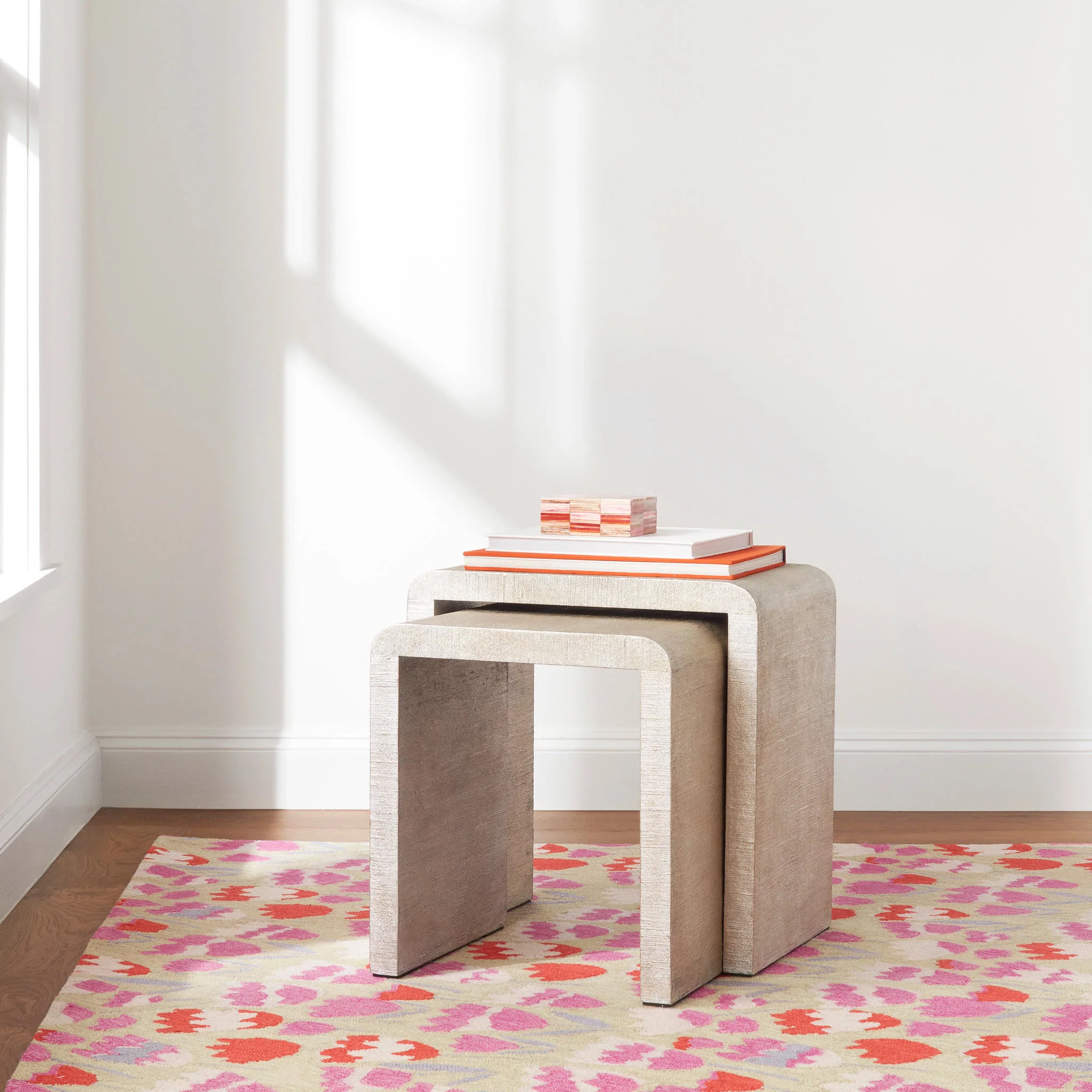 Zelie Hand Micro Hooked Wool Rug | Fuchsia - Image 3