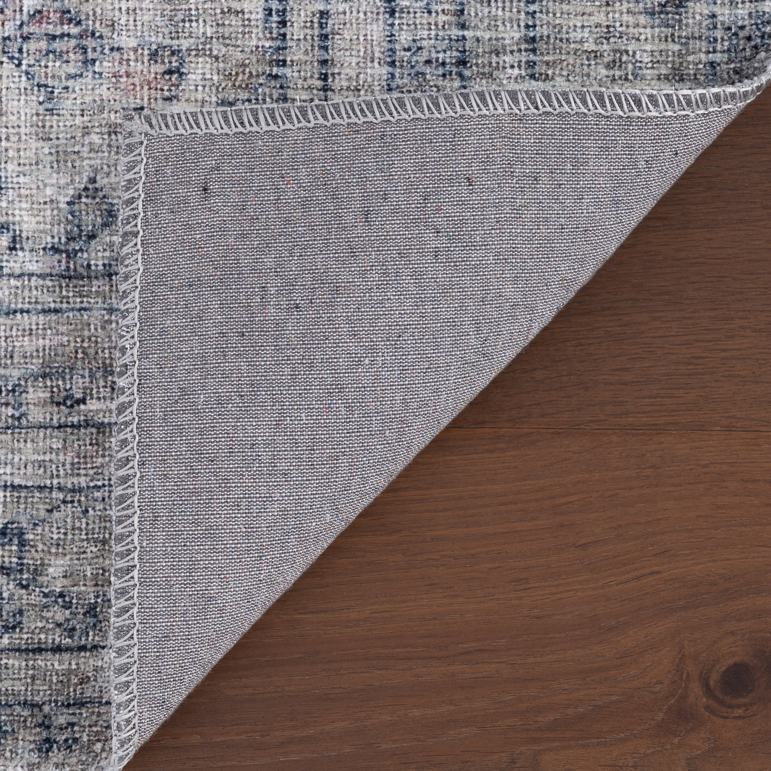 Zella Vintage & Distressed Washable Rug | Blue - Image 8