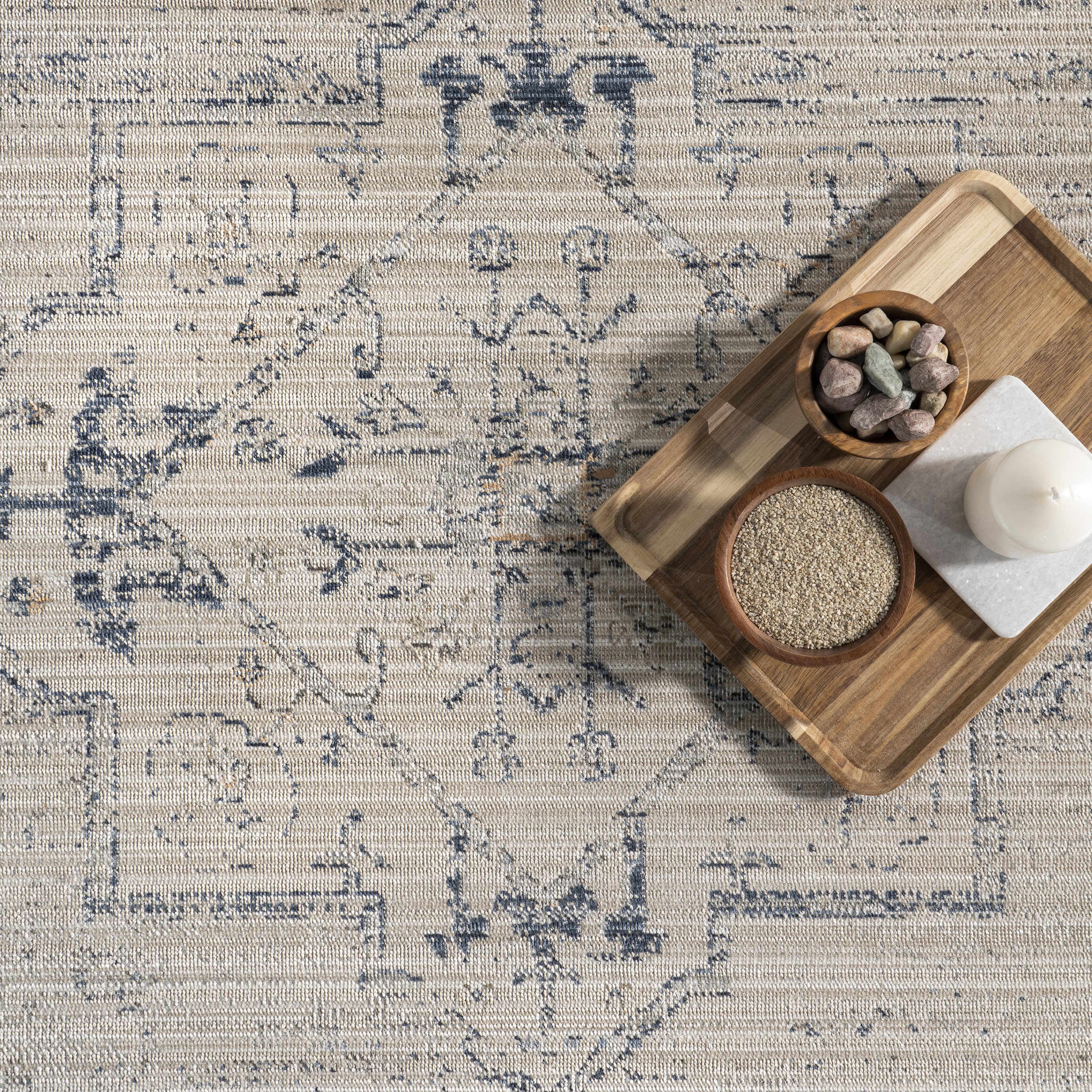 Zelly Medallion Washable Indoor/Outdoor Rug | Beige - Image 7