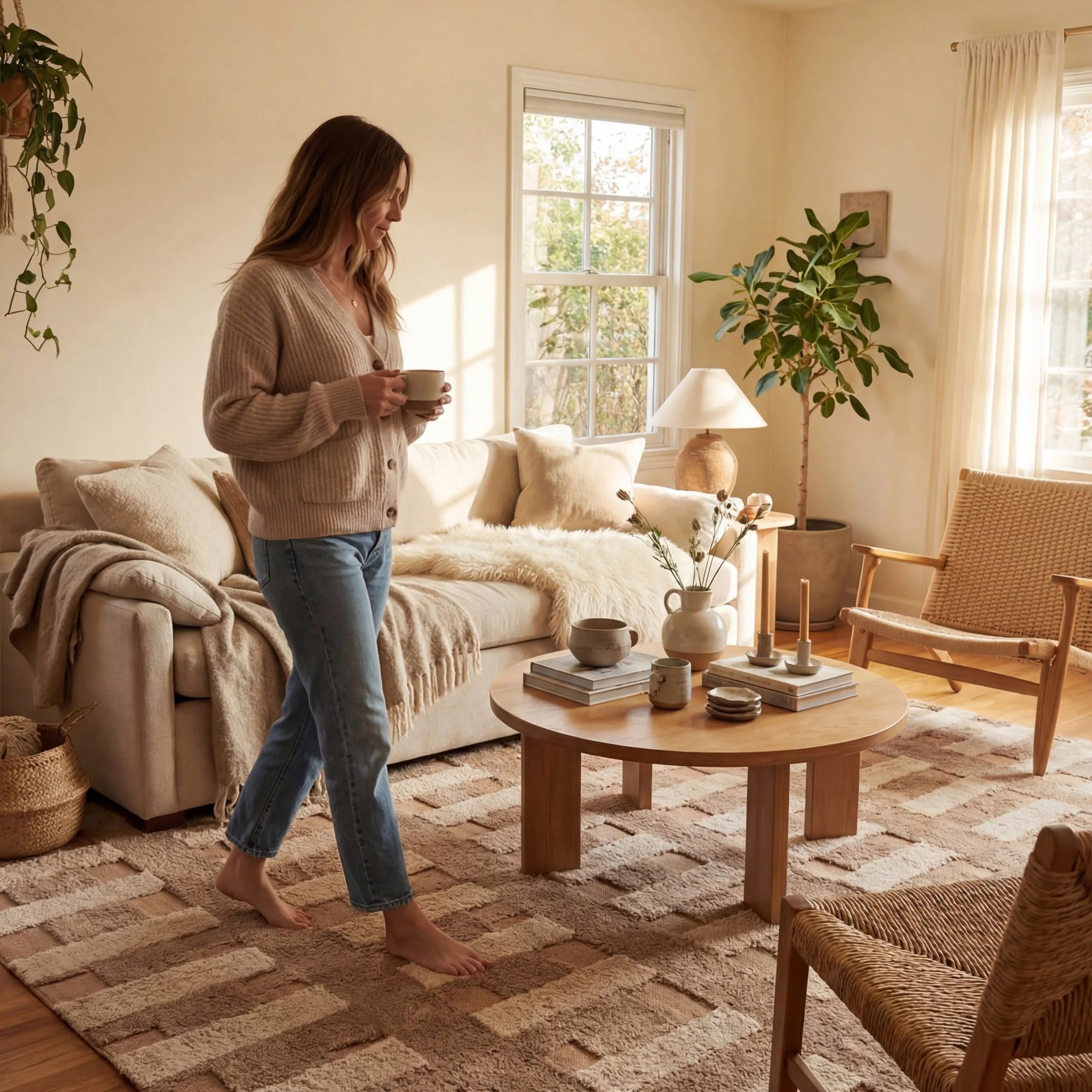 Zerina Geometric Rug | Tan - Image 5