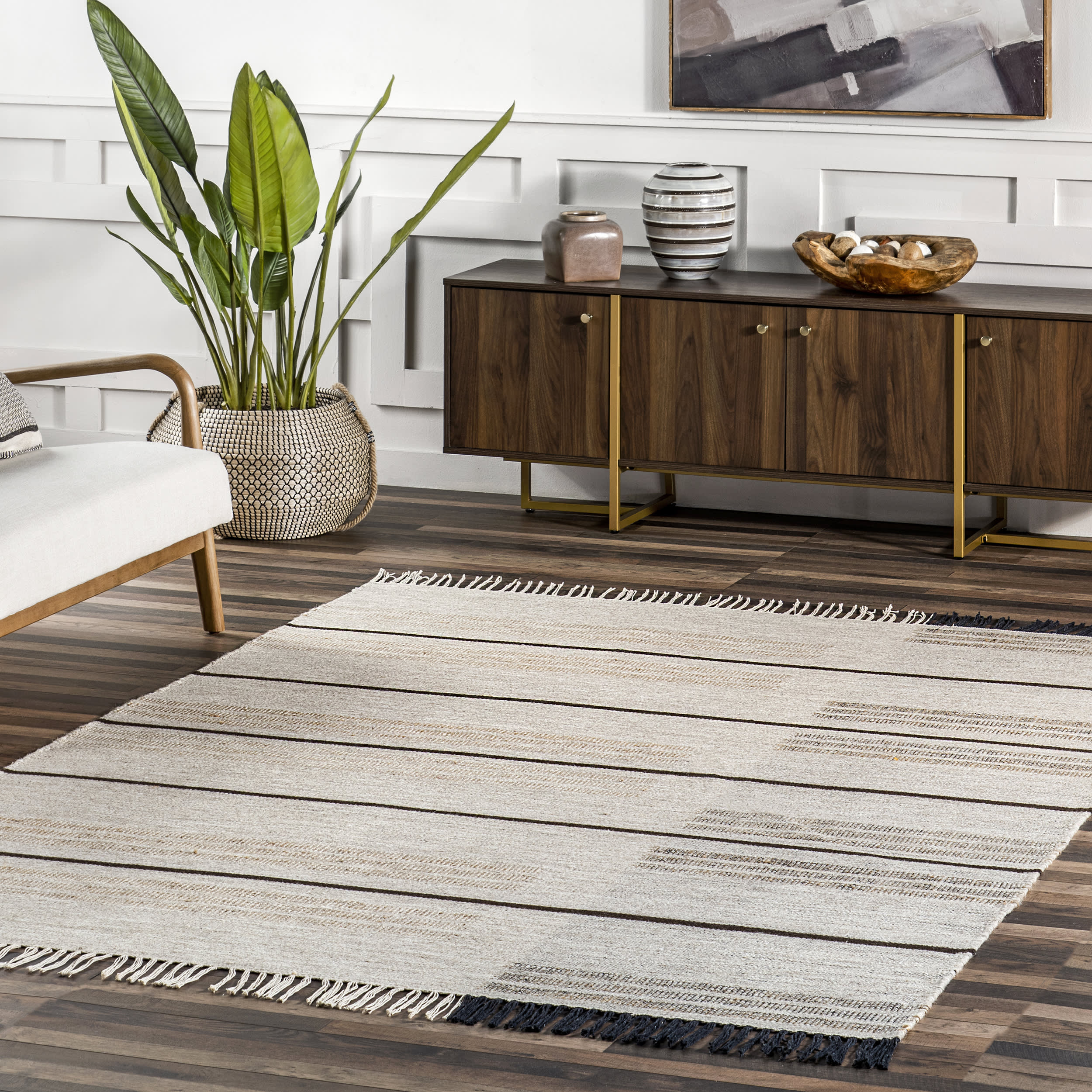 Zeta Wool Faded Rug | Beige - Image 2