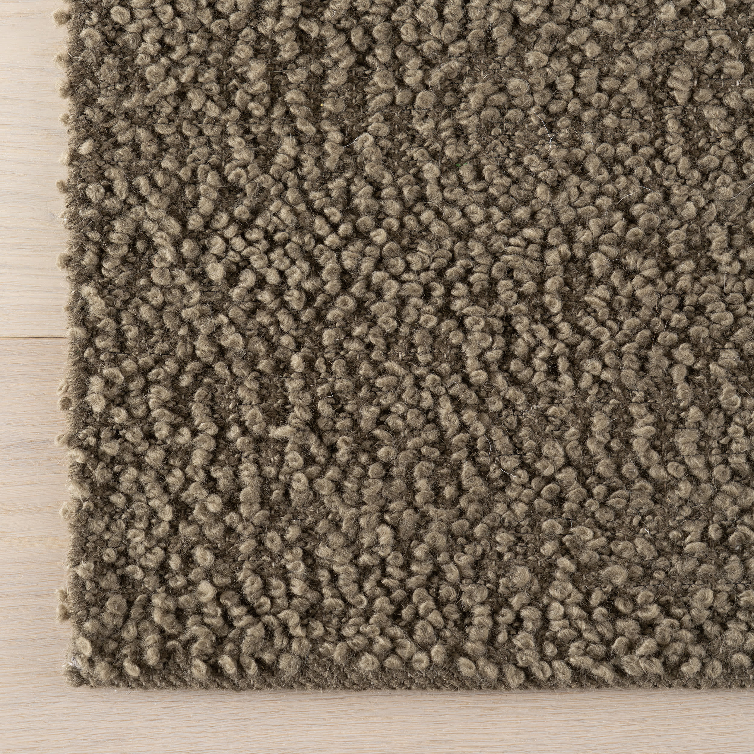 Zeva Textured Flatweave Shag Rug | Brown Olive - Image 4