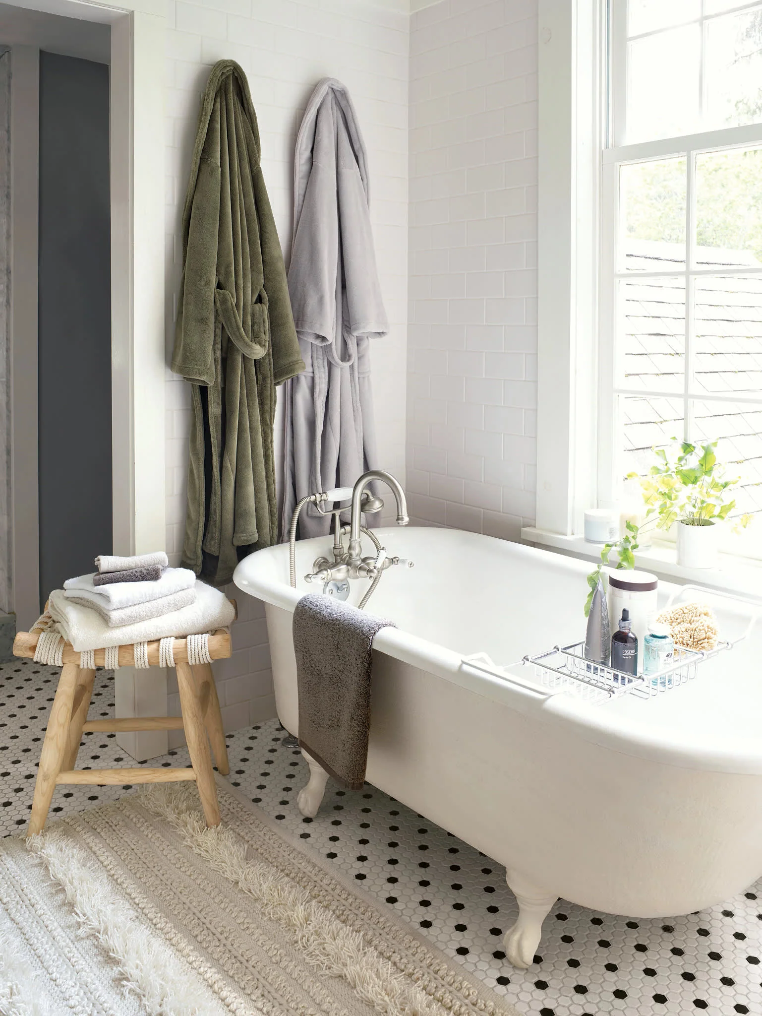 Zhara Stripe Handwoven Performance Rug | Ivory - Image 3