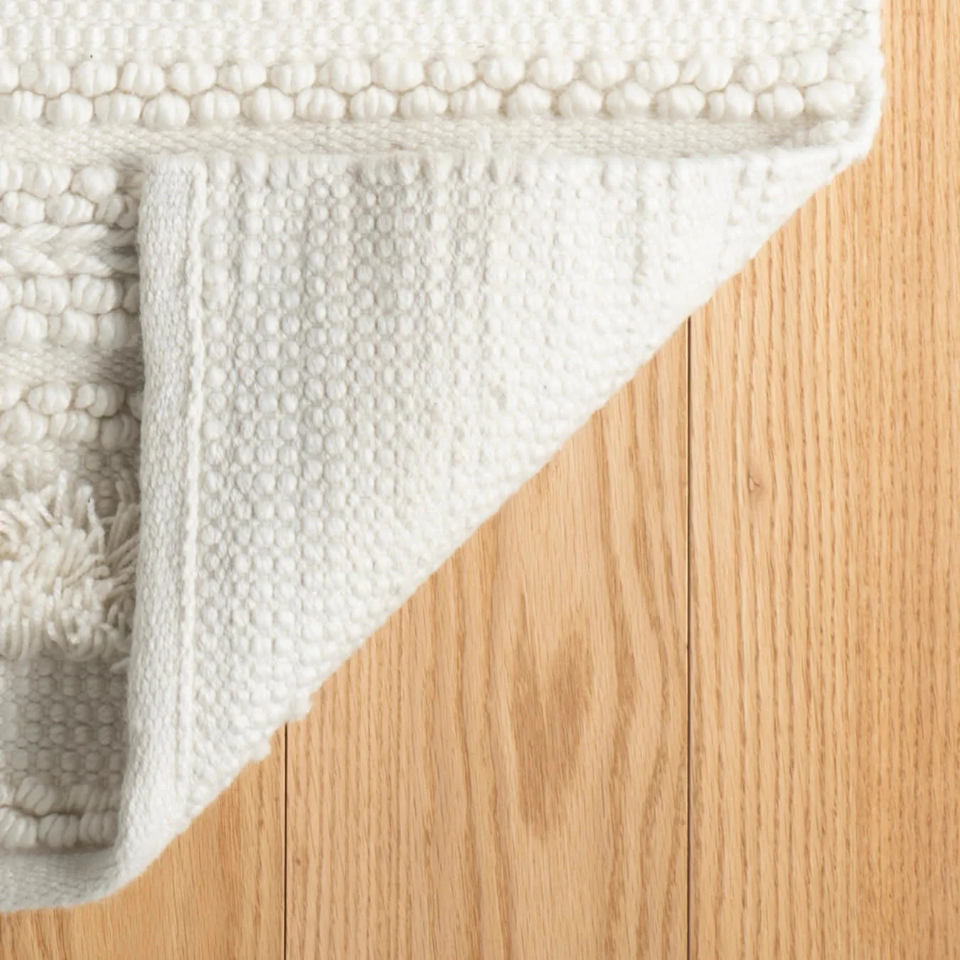 Zhara Stripe Handwoven Performance Rug | Ivory - Image 6