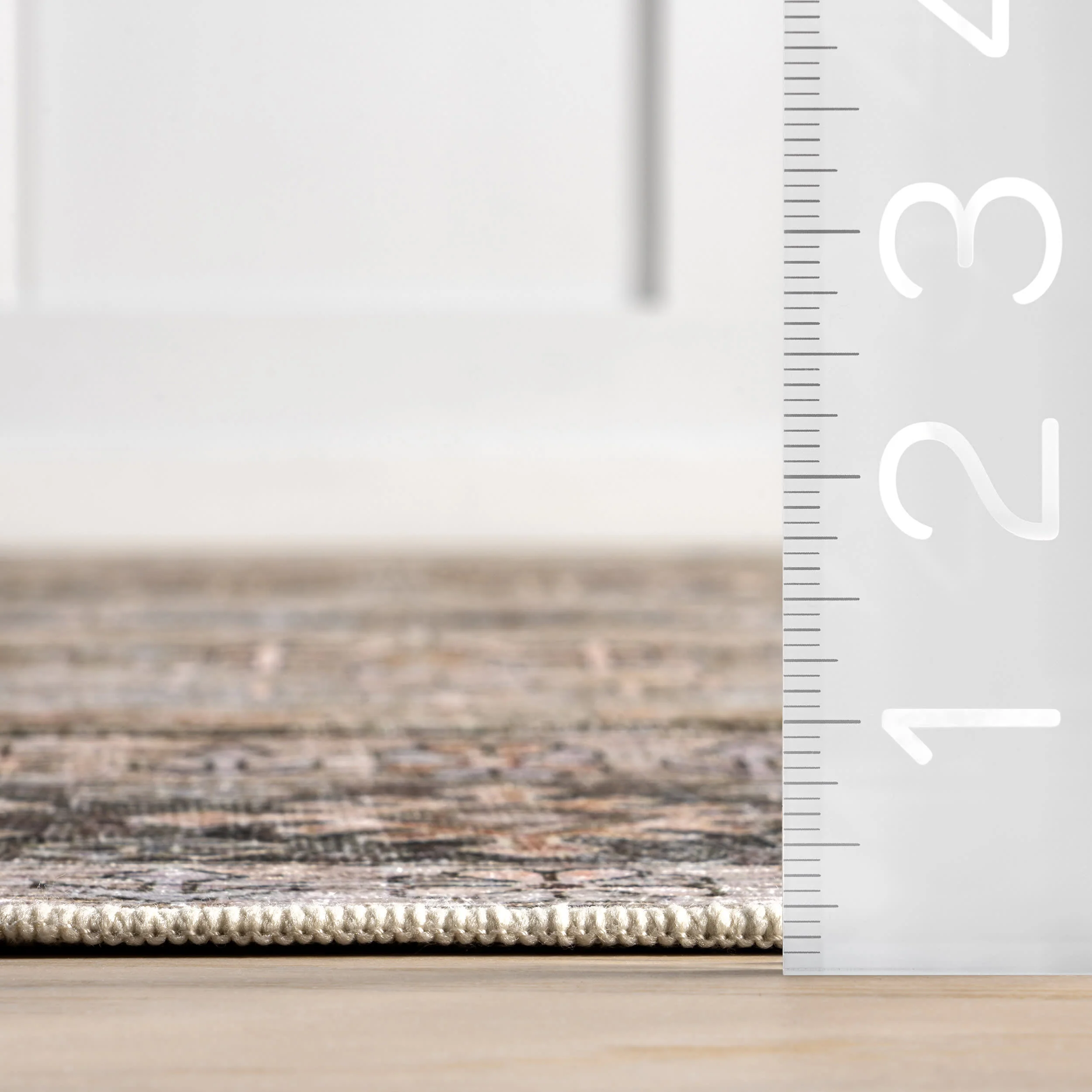 Zhuri Medallion Spill Proof Washable Rug | Sage Green - Image 6