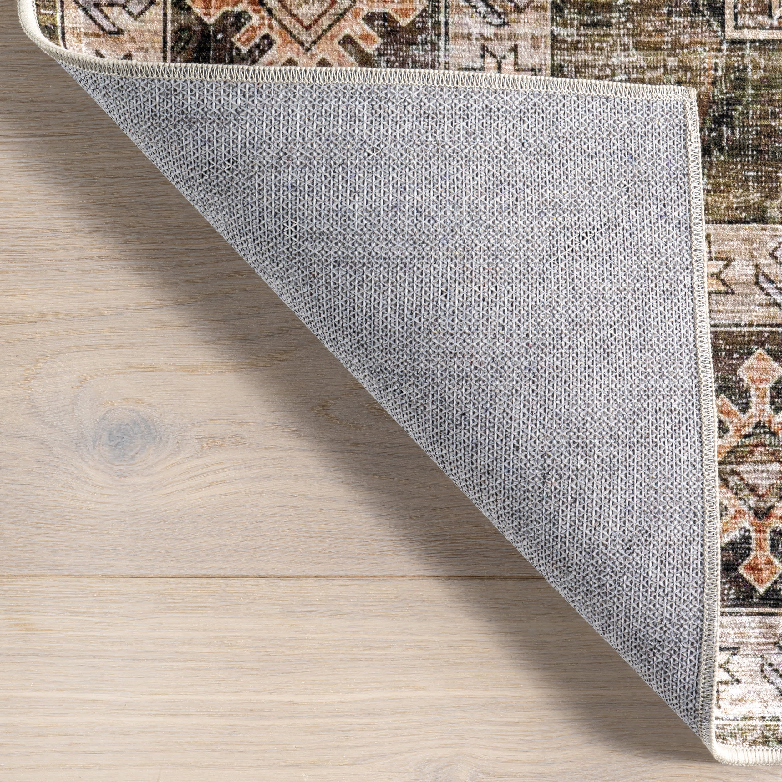 Zhuri Medallion Spill Proof Washable Rug | Sage Green - Image 7