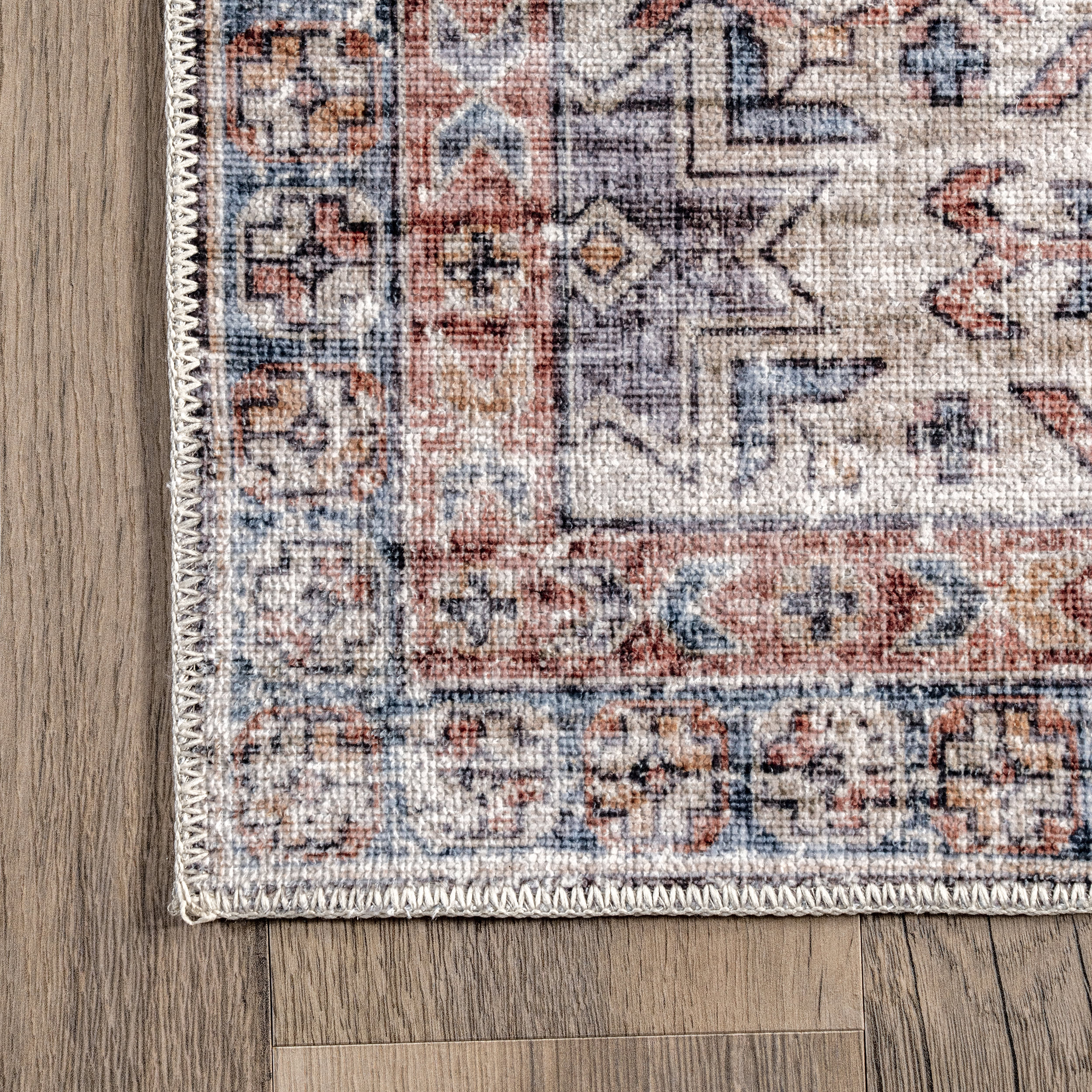 Zia Persian Washable Rug | Brick - Image 3