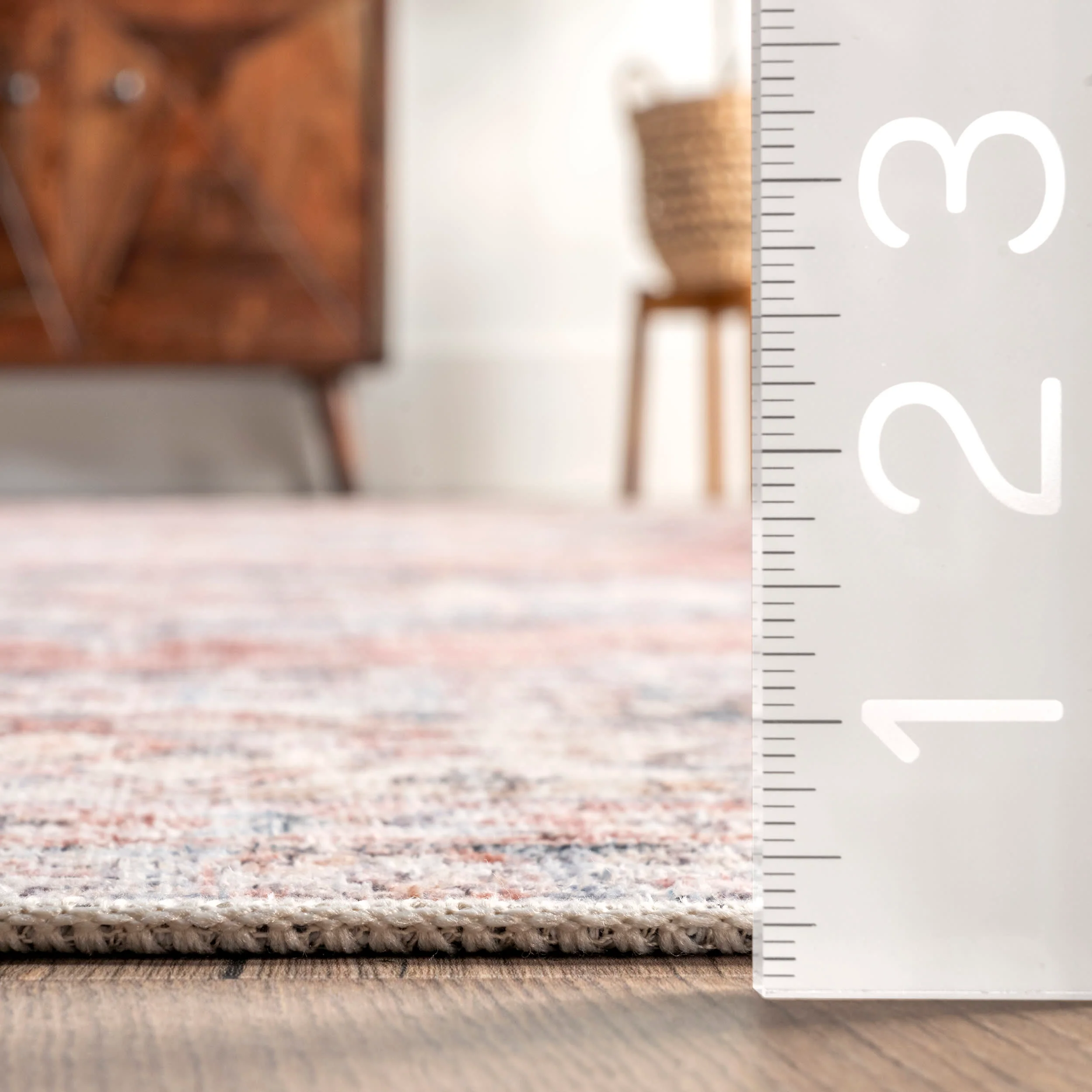 Zia Persian Washable Rug | Brick - Image 5