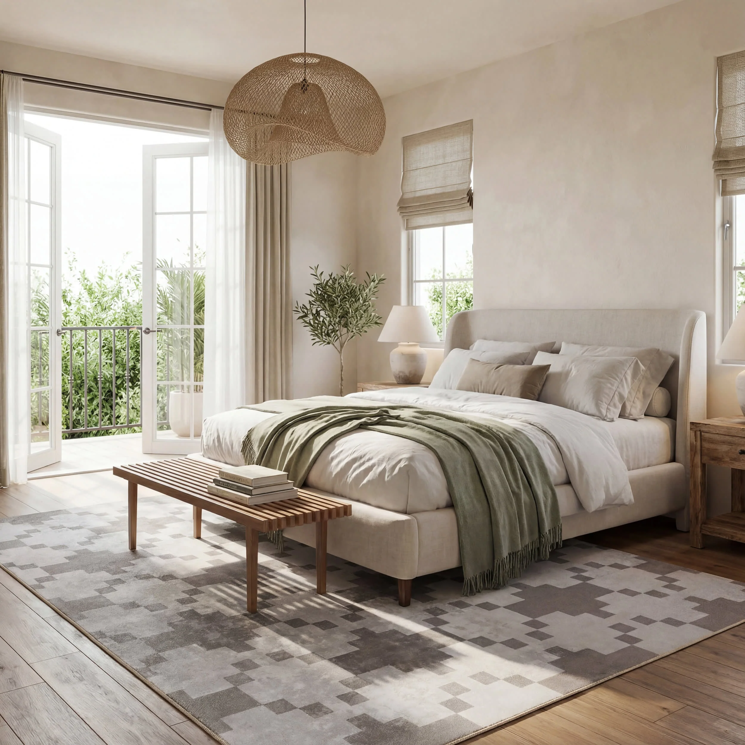Ziana Southwestern Geometric Washable Rug | Taupe - Image 10