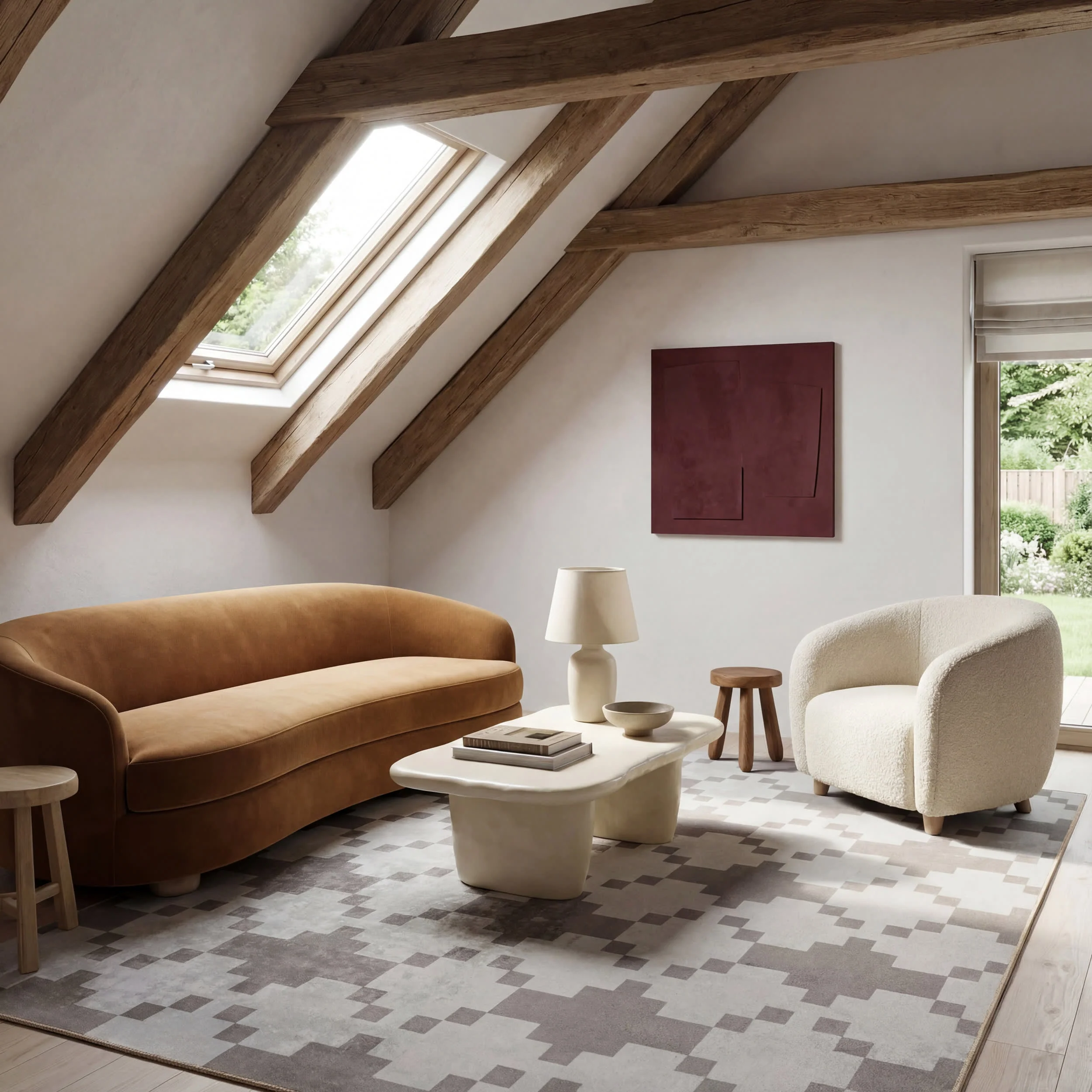 Ziana Southwestern Geometric Washable Rug | Taupe - Image 2