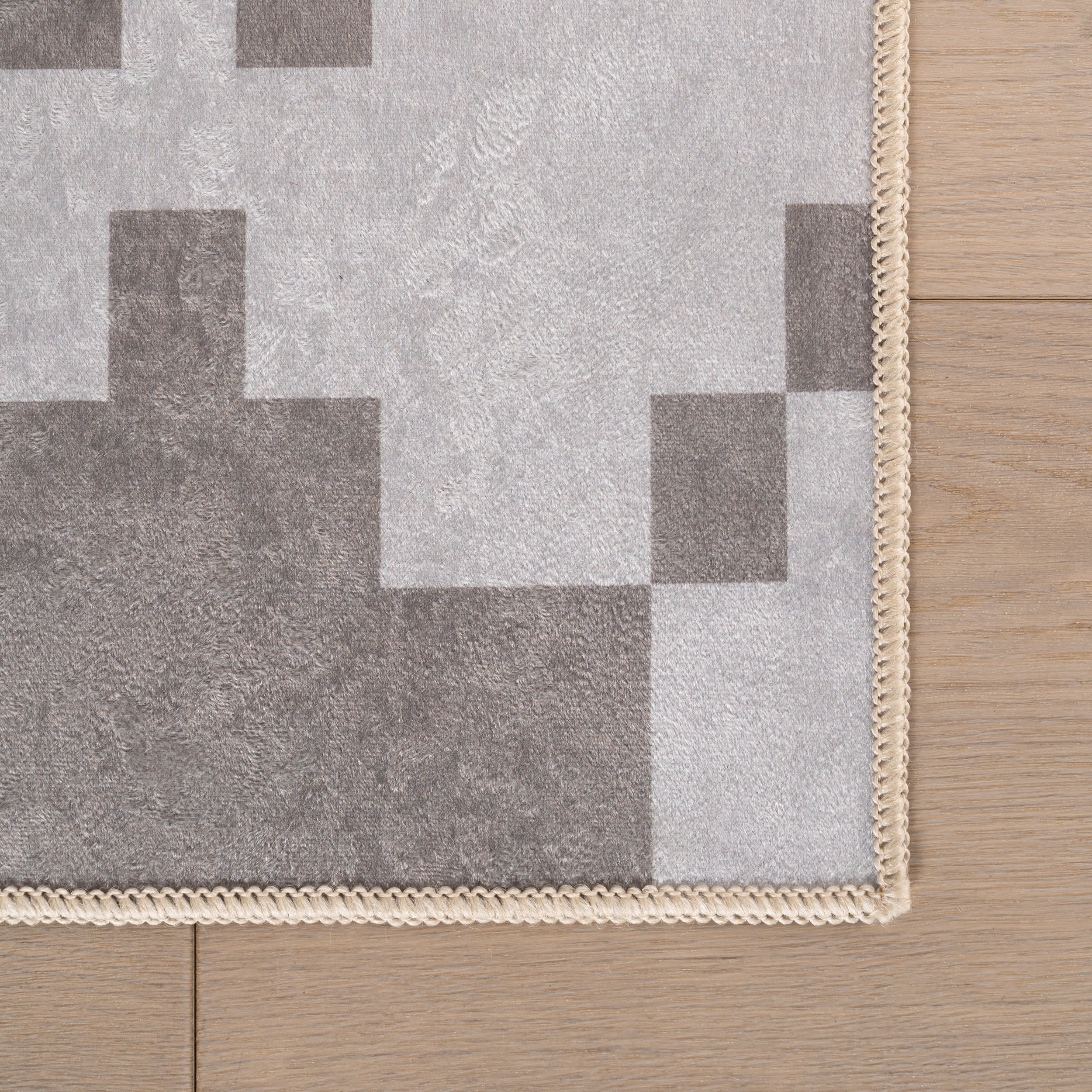 Ziana Southwestern Geometric Washable Rug | Taupe - Image 4