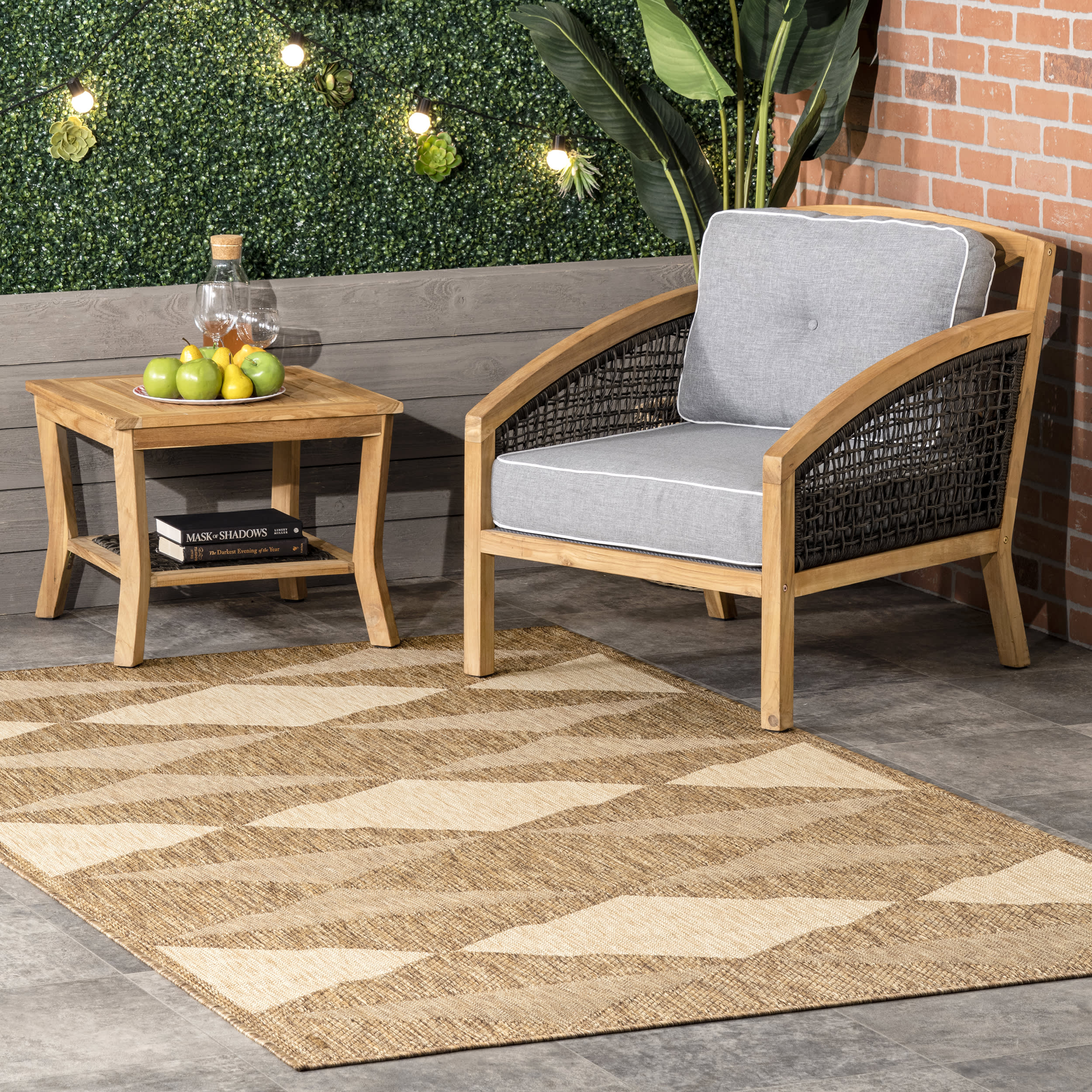 Ziggy Diamonds Indoor/Outdoor Rug | Brown - Image 2
