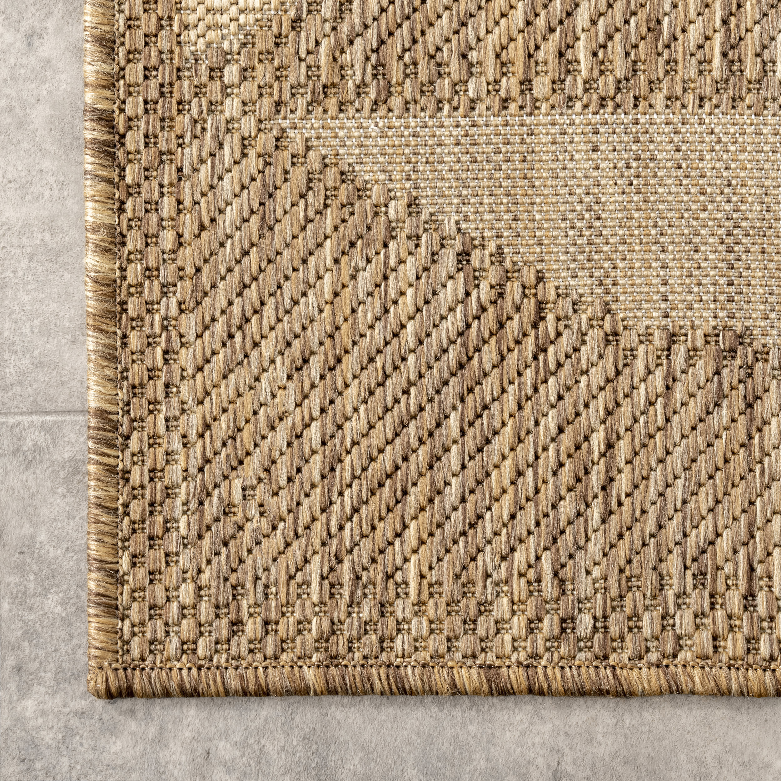 Ziggy Diamonds Indoor/Outdoor Rug | Brown - Image 3
