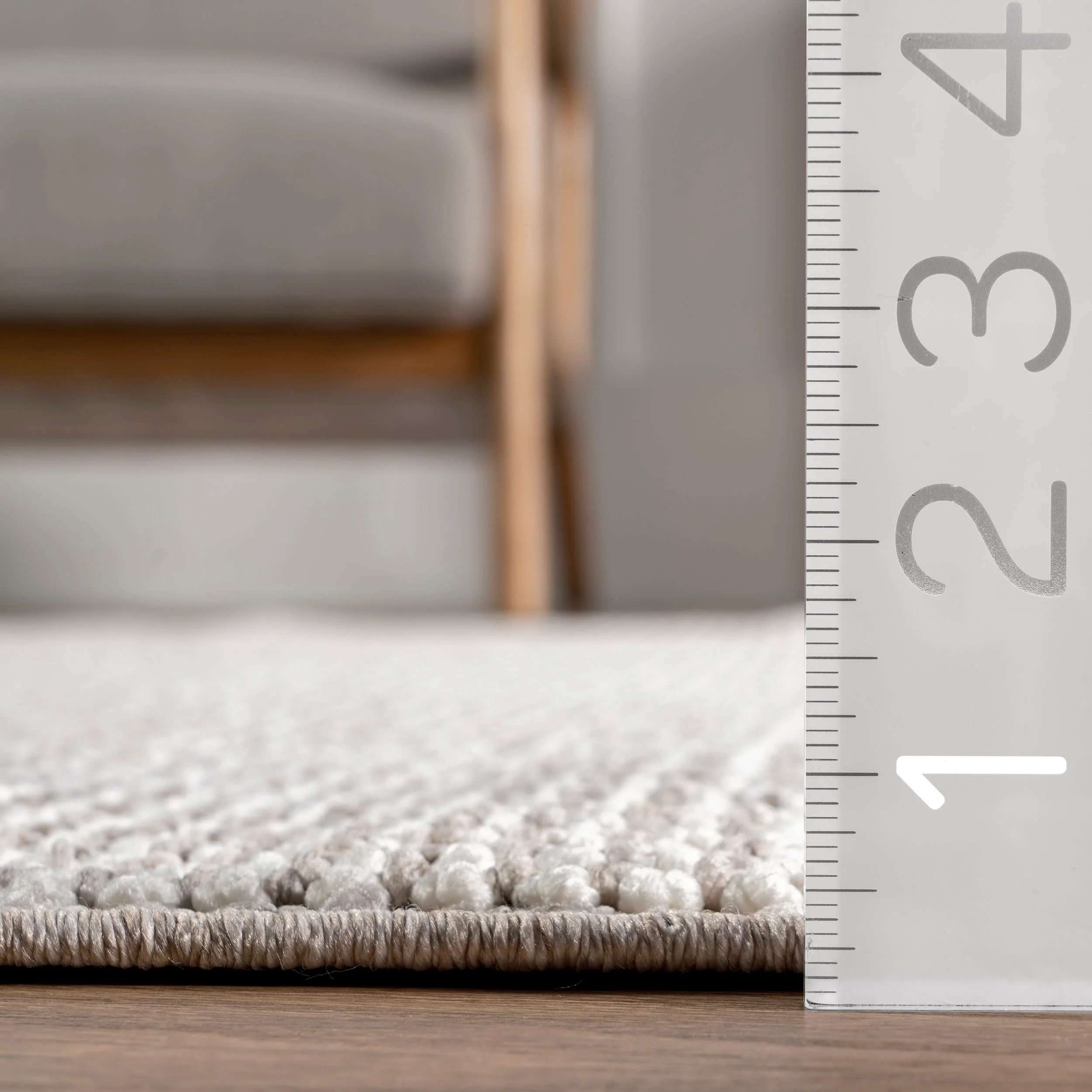 Zinnia Tasseled Rug | Light Grey - Image 4