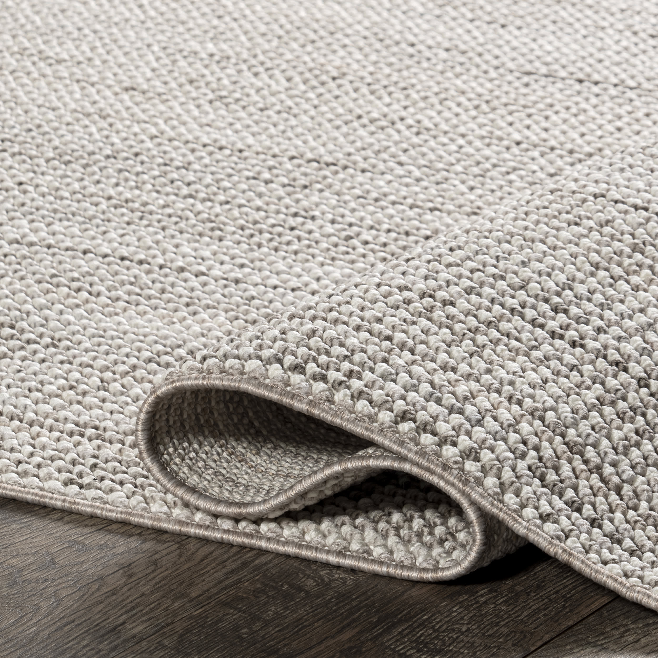 Zinnia Tasseled Rug | Light Grey - Image 7