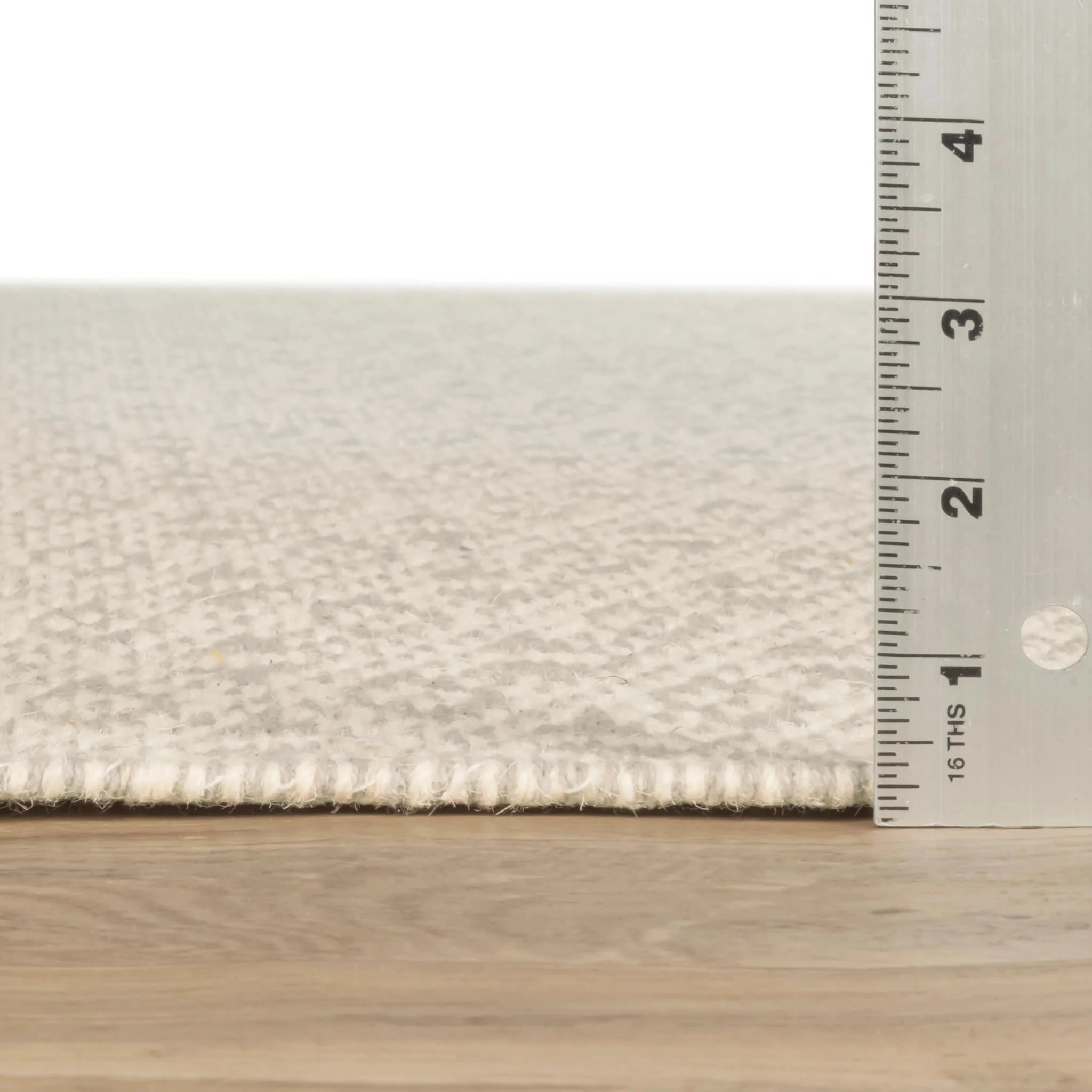 Zipper Handwoven Cotton Rug | Blue/Ivory - Image 4