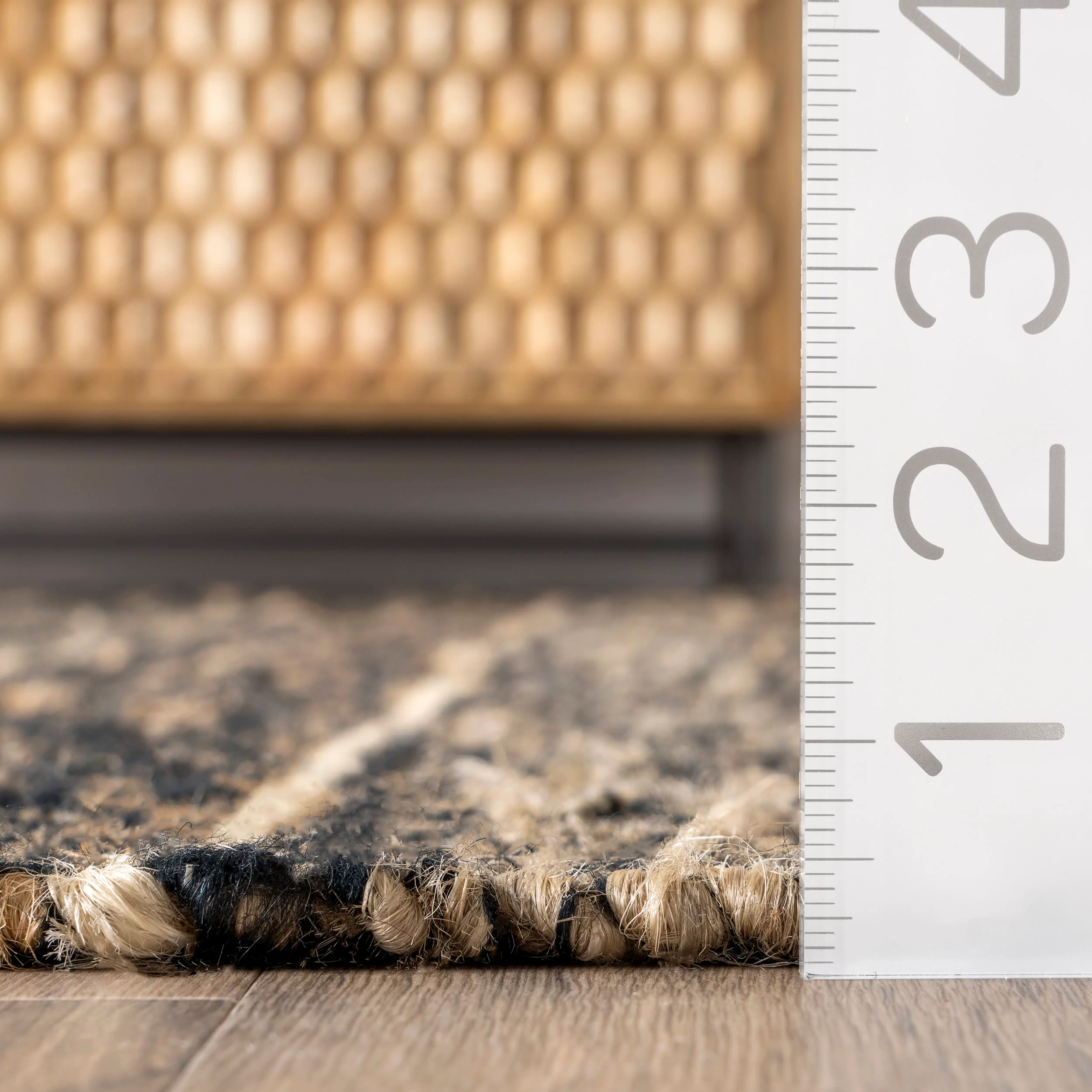 Zolai Vintage Striped Rug | Dark Grey - Image 5