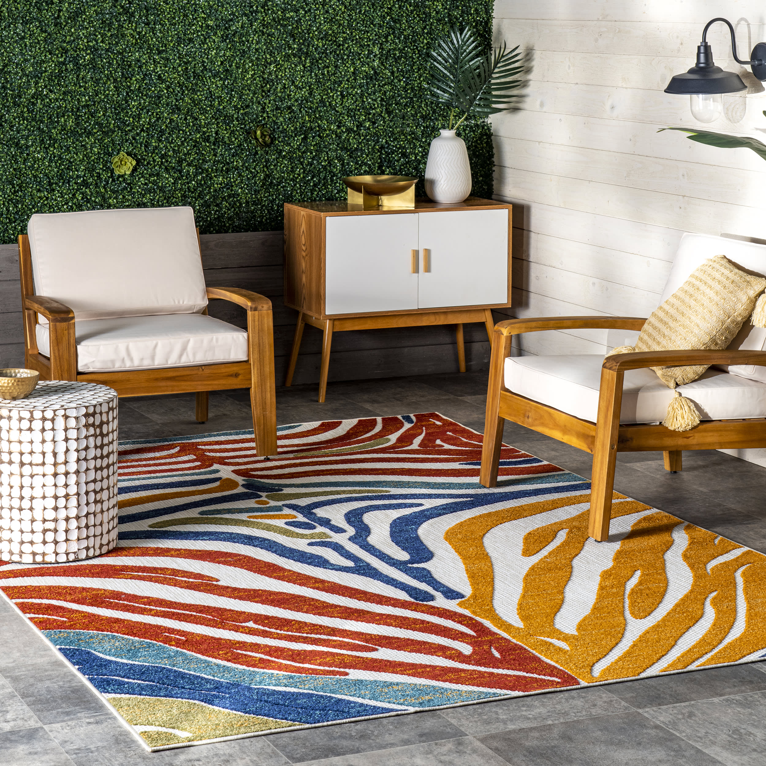 Zuri Hide Indoor/Outdoor Rug | Multicolor - Image 2