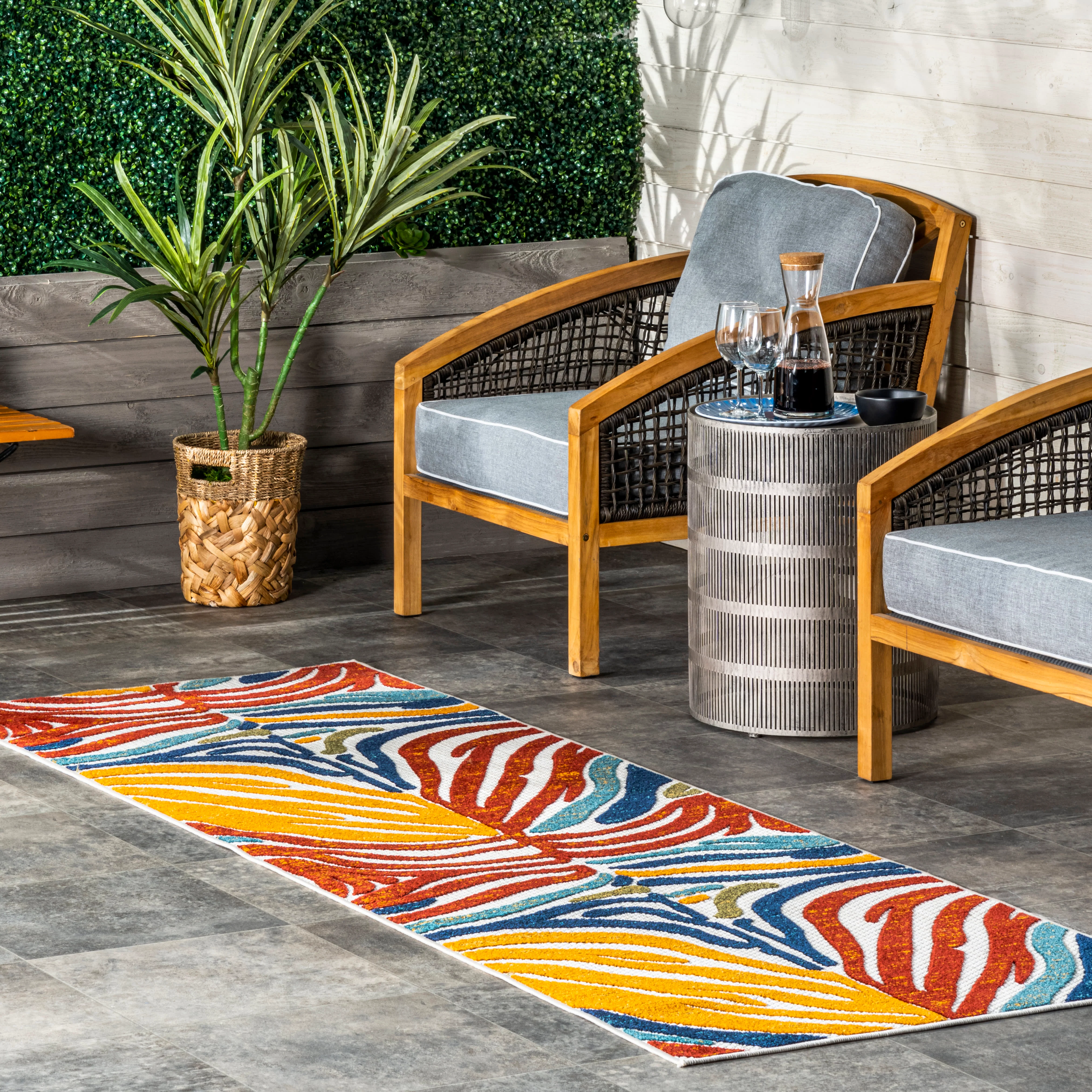 Zuri Hide Indoor/Outdoor Rug | Multicolor - Image 2