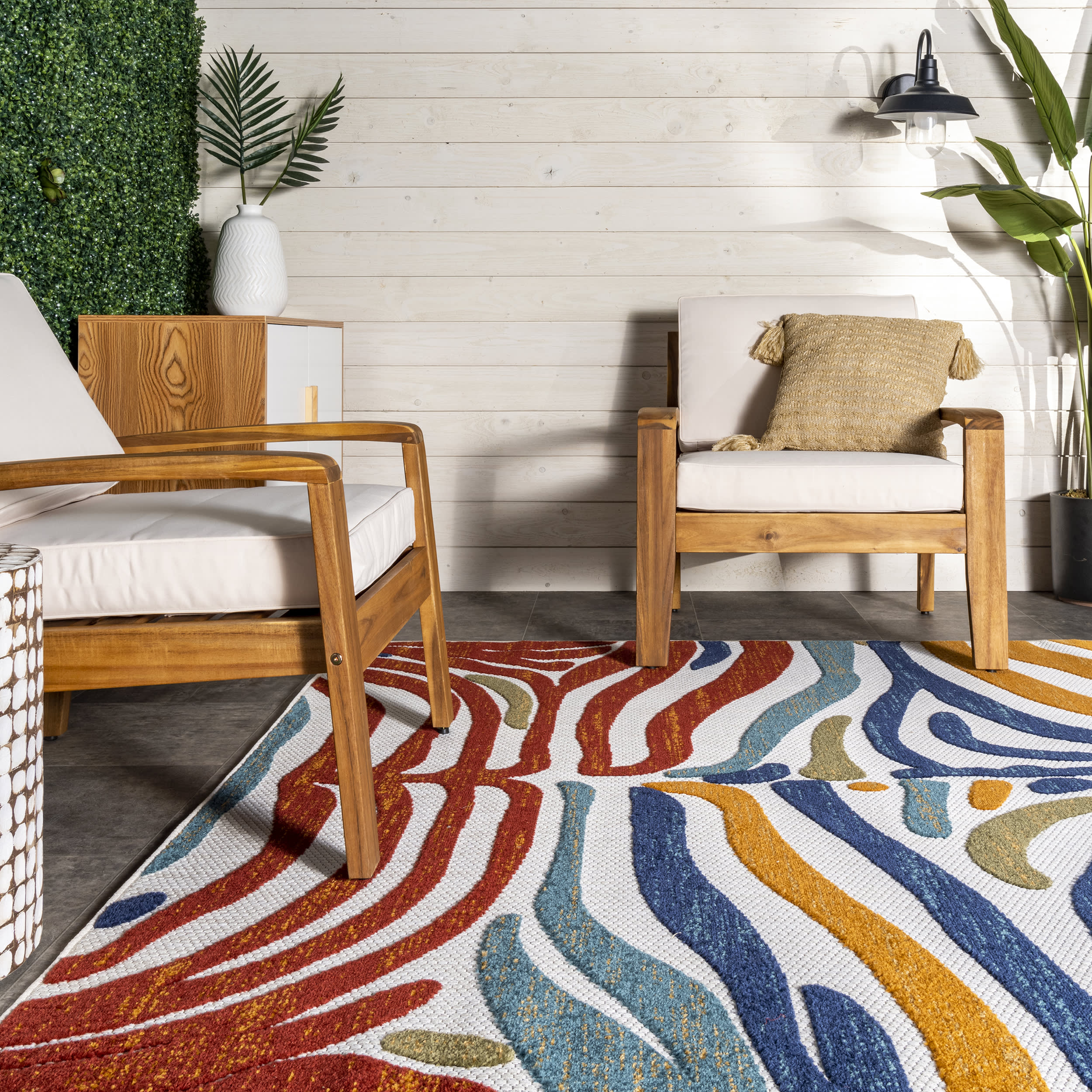 Zuri Hide Indoor/Outdoor Rug | Multicolor - Image 4