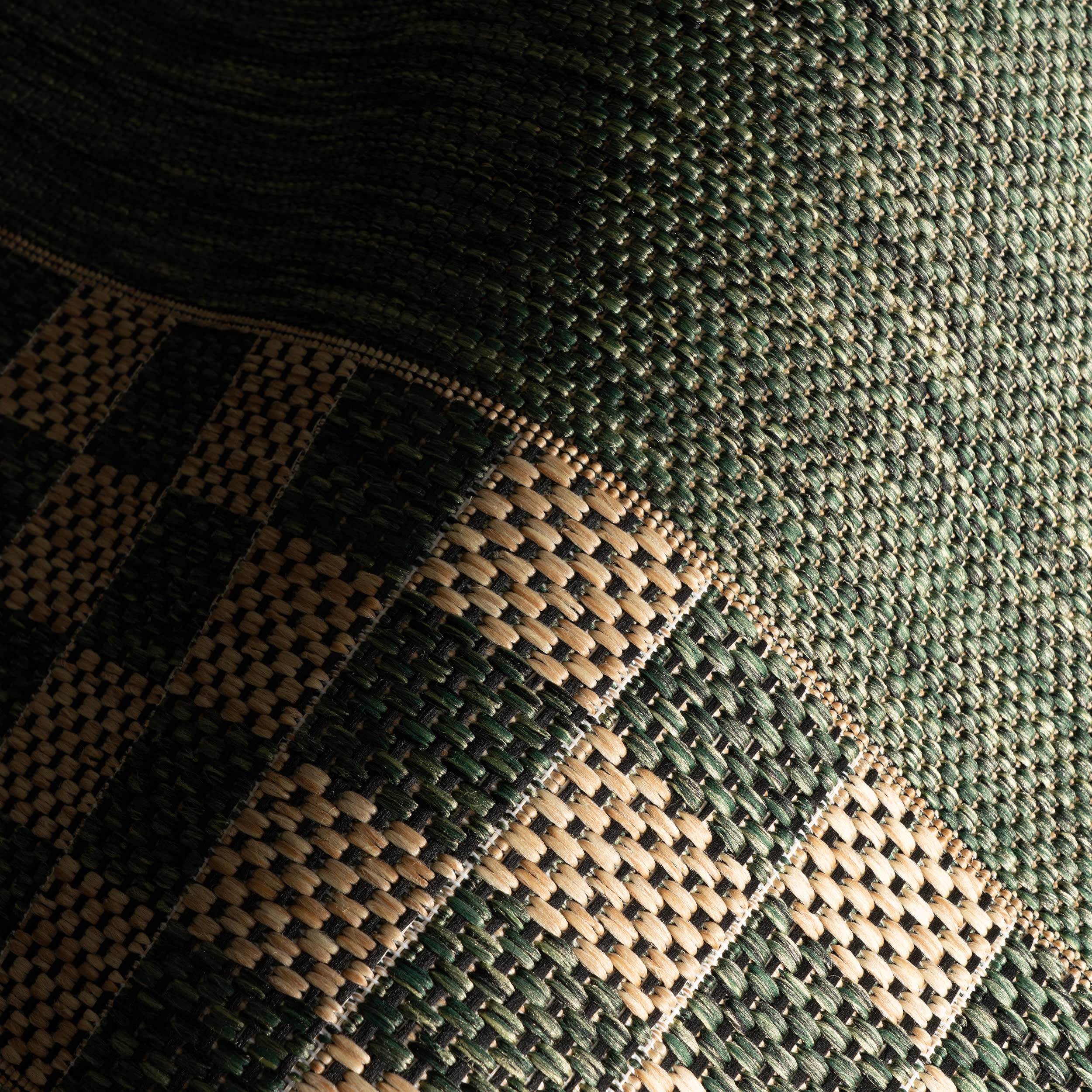 Zyrah Modern Checkered Indoor/Outdoor Rug | Green - Image 3