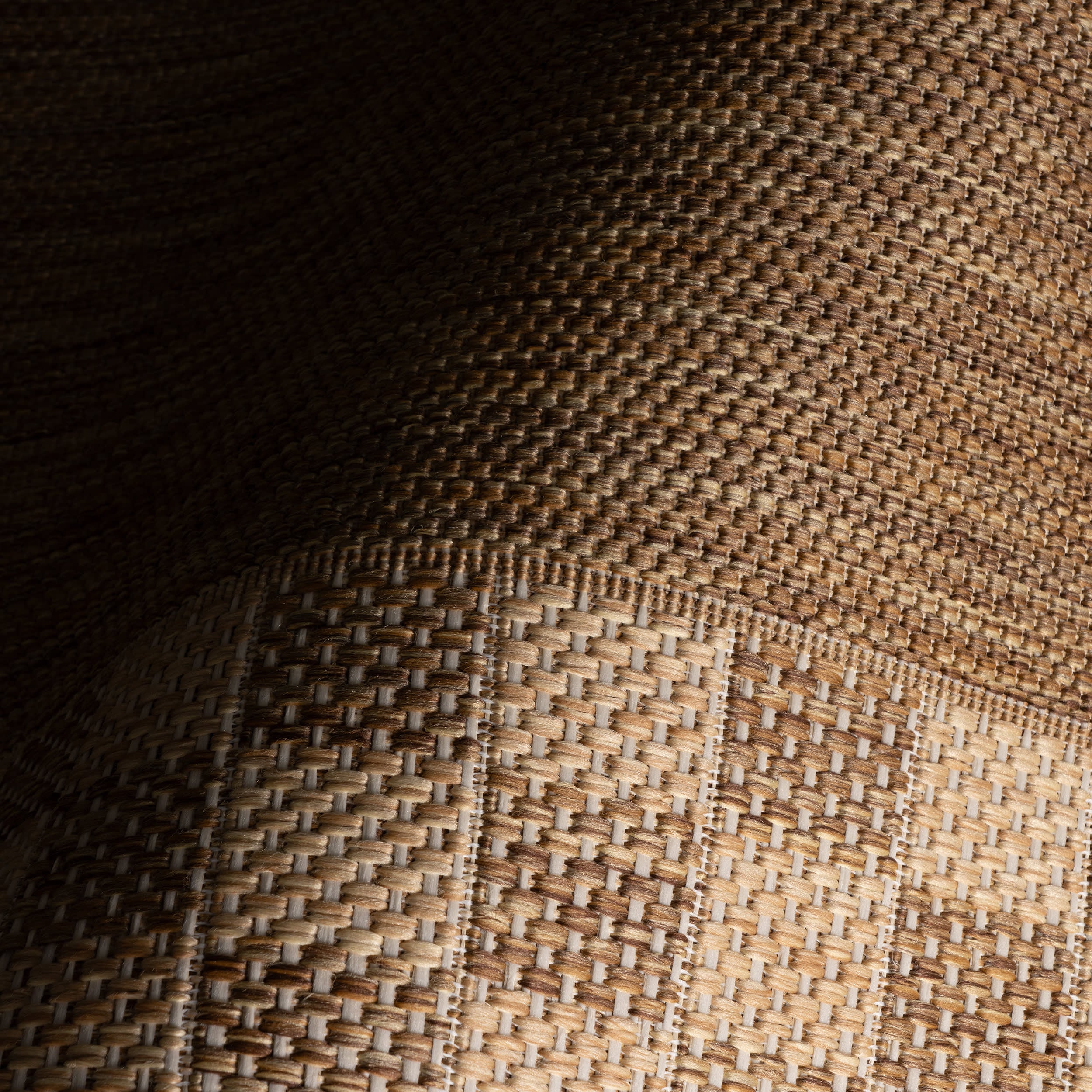 Zyrah Modern Checkered Indoor/Outdoor Rug | Natural - Image 3